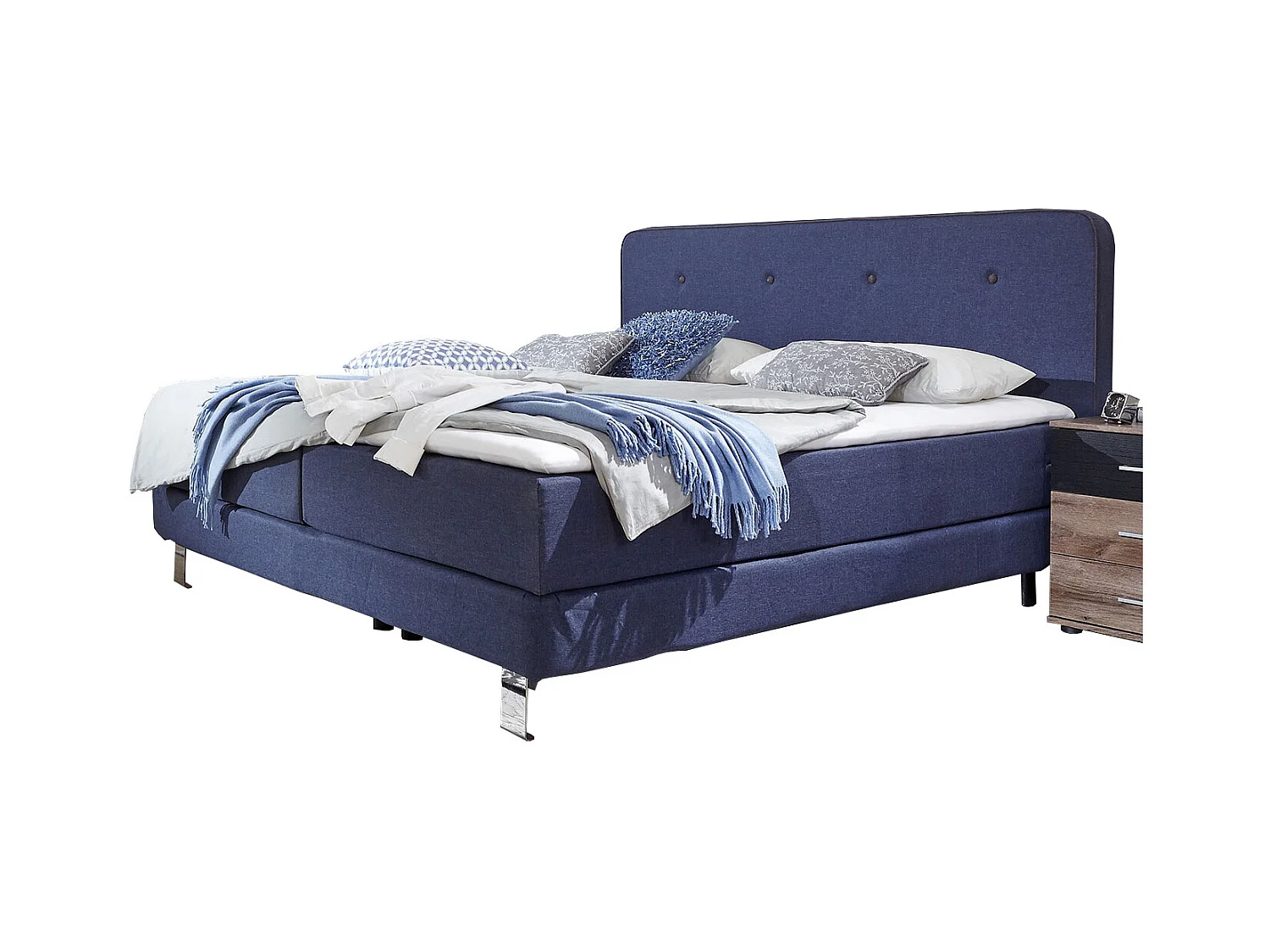 BOXSPRINGBETT Nevada blau 190 / 210 / 109cm