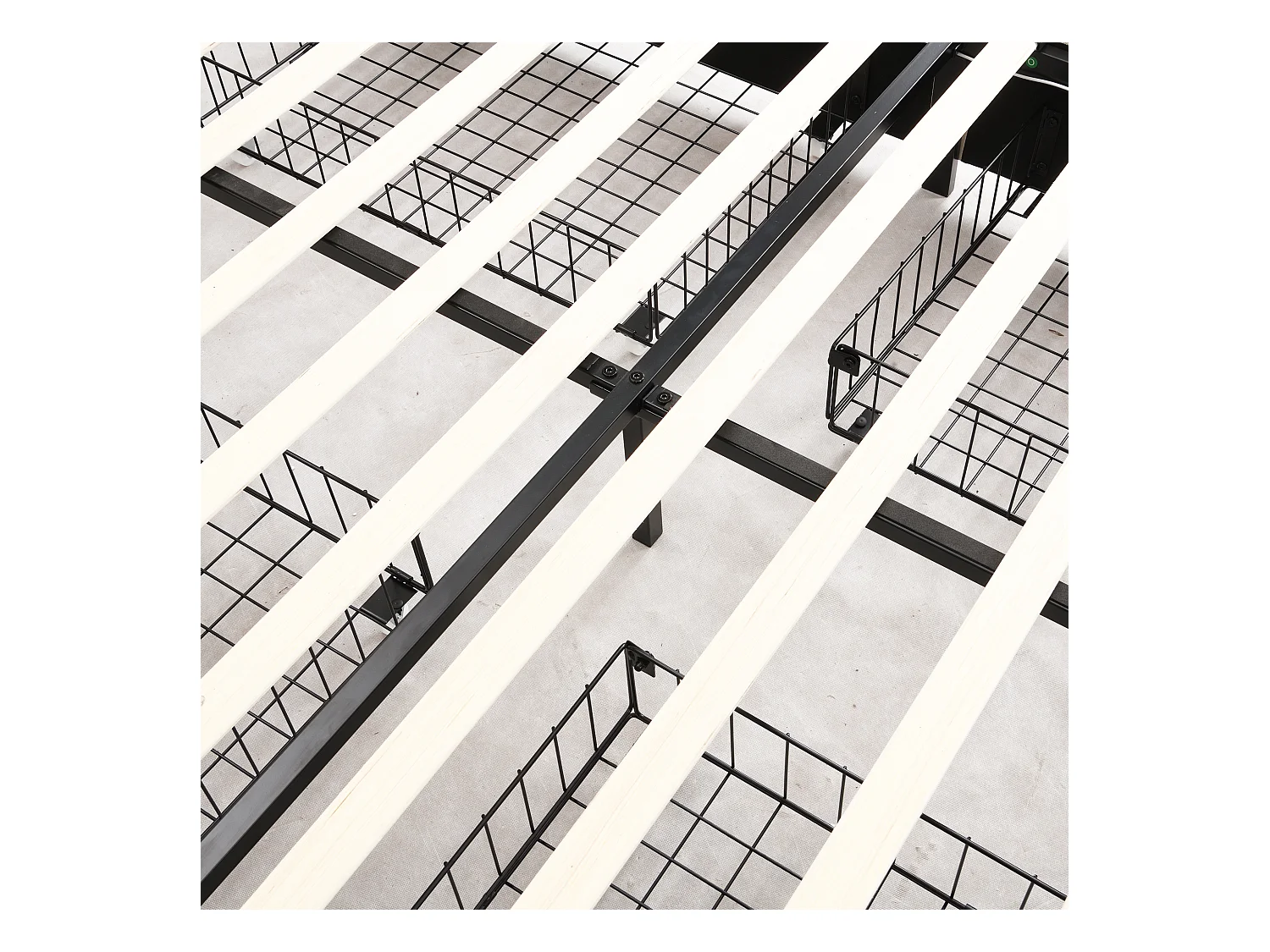 Lit adulte 140x200 cm - Lit double avec éclairage LED et recharge USB - 4 tiroirs - lin beige - sans matelas