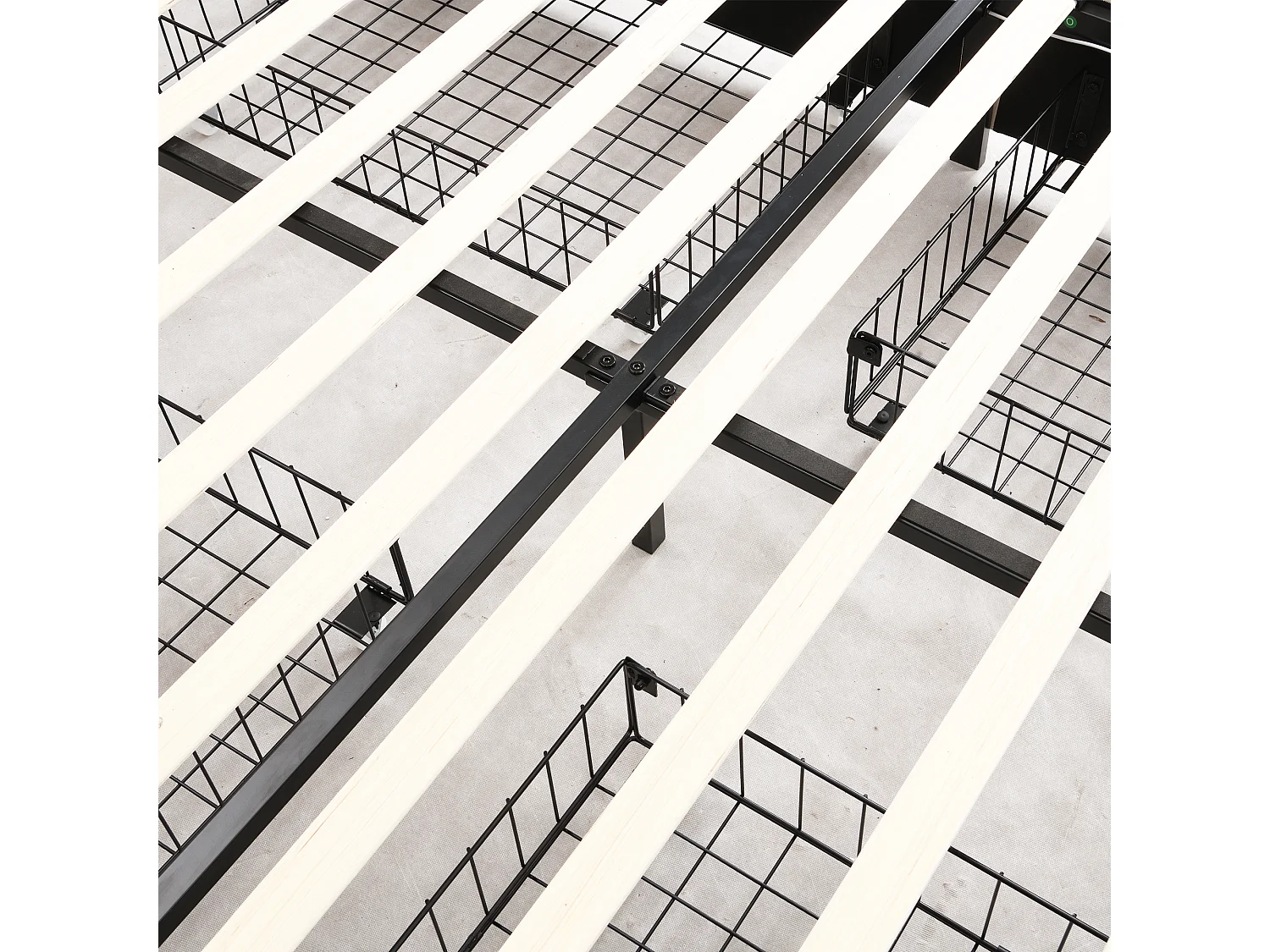 Lit adulte 140x200 cm - Lit double avec éclairage LED et recharge USB - 4 tiroirs - lin beige - sans matelas