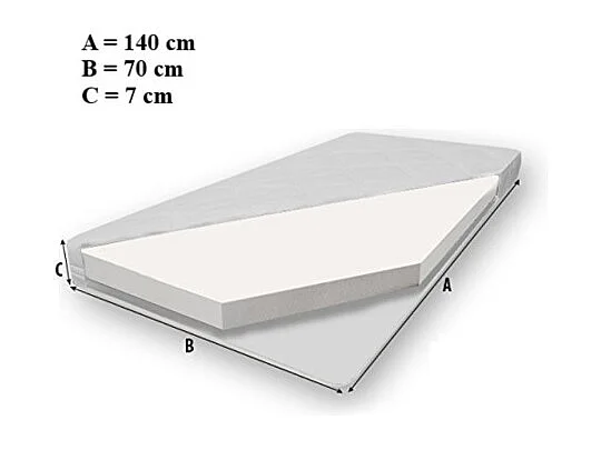 KINDERBETT Fire weiß / Motiv Feuerwehrauto 74 / 153 / 50cm