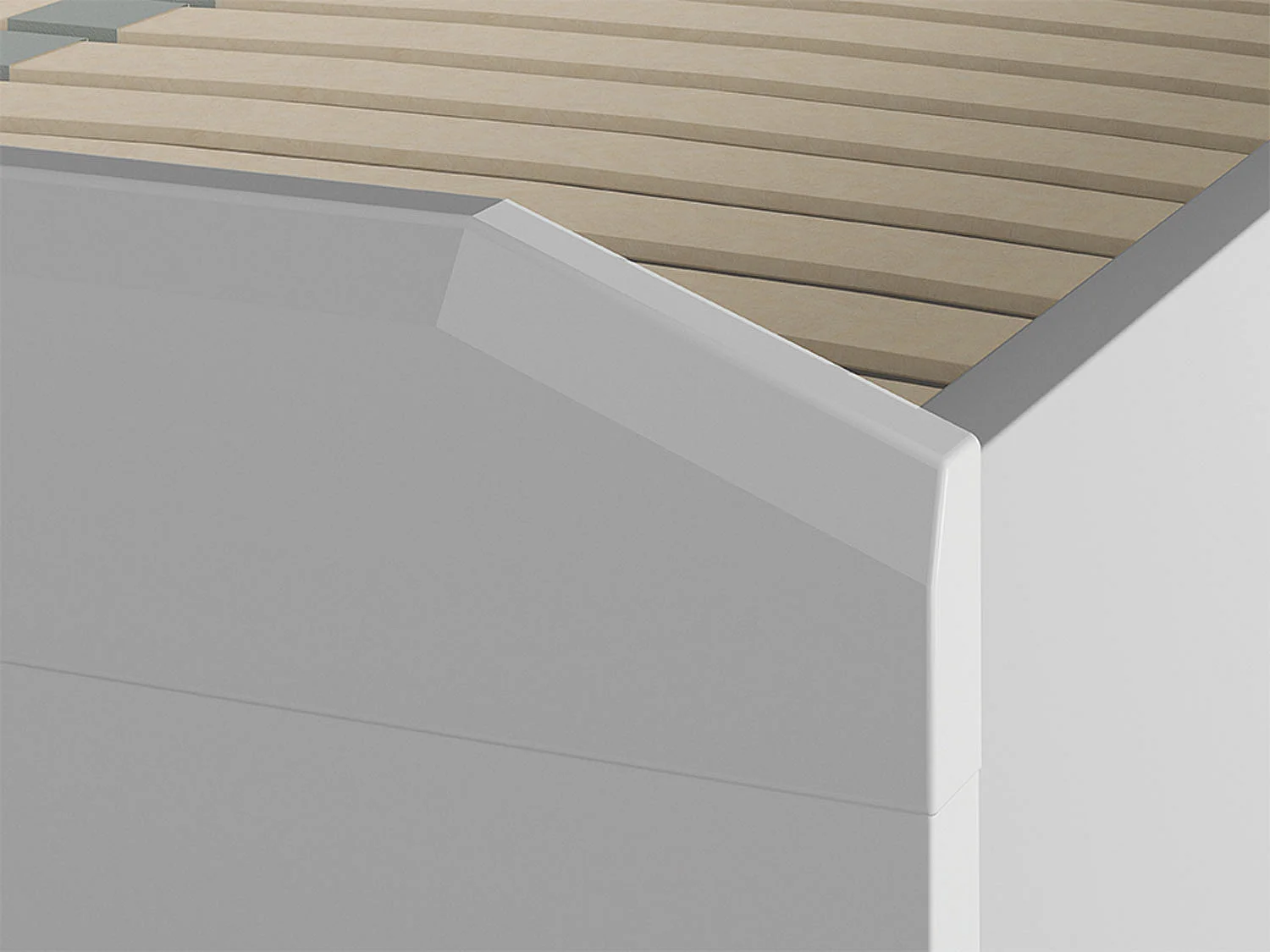 BETT Terni silbergrau 127 / 207 / 88,5cm