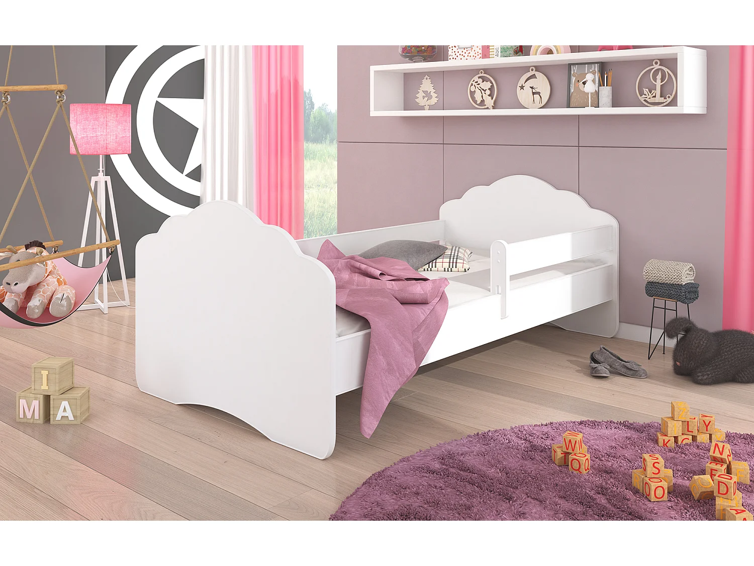 KINDERBETT Casimo weiß / ohne Motiv 88 / 164 / 63cm