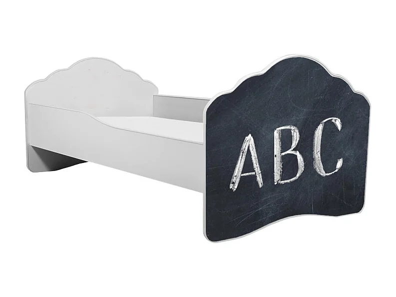 KINDERBETT Casimo weiß / Motiv ABC 88 / 164 / 63cm