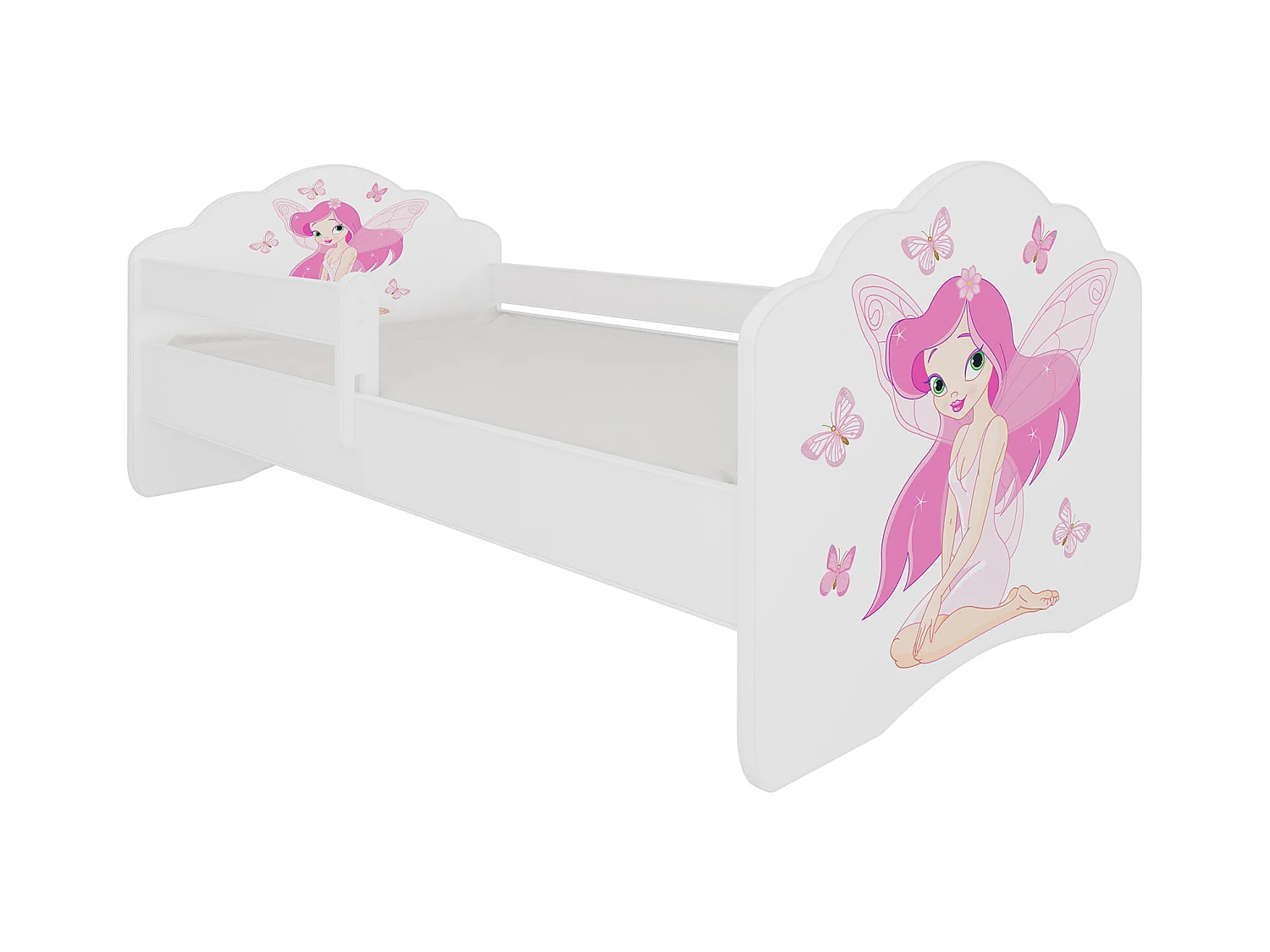 KINDERBETT Casimo weiß / Motiv Elfe 88 / 164 / 63cm