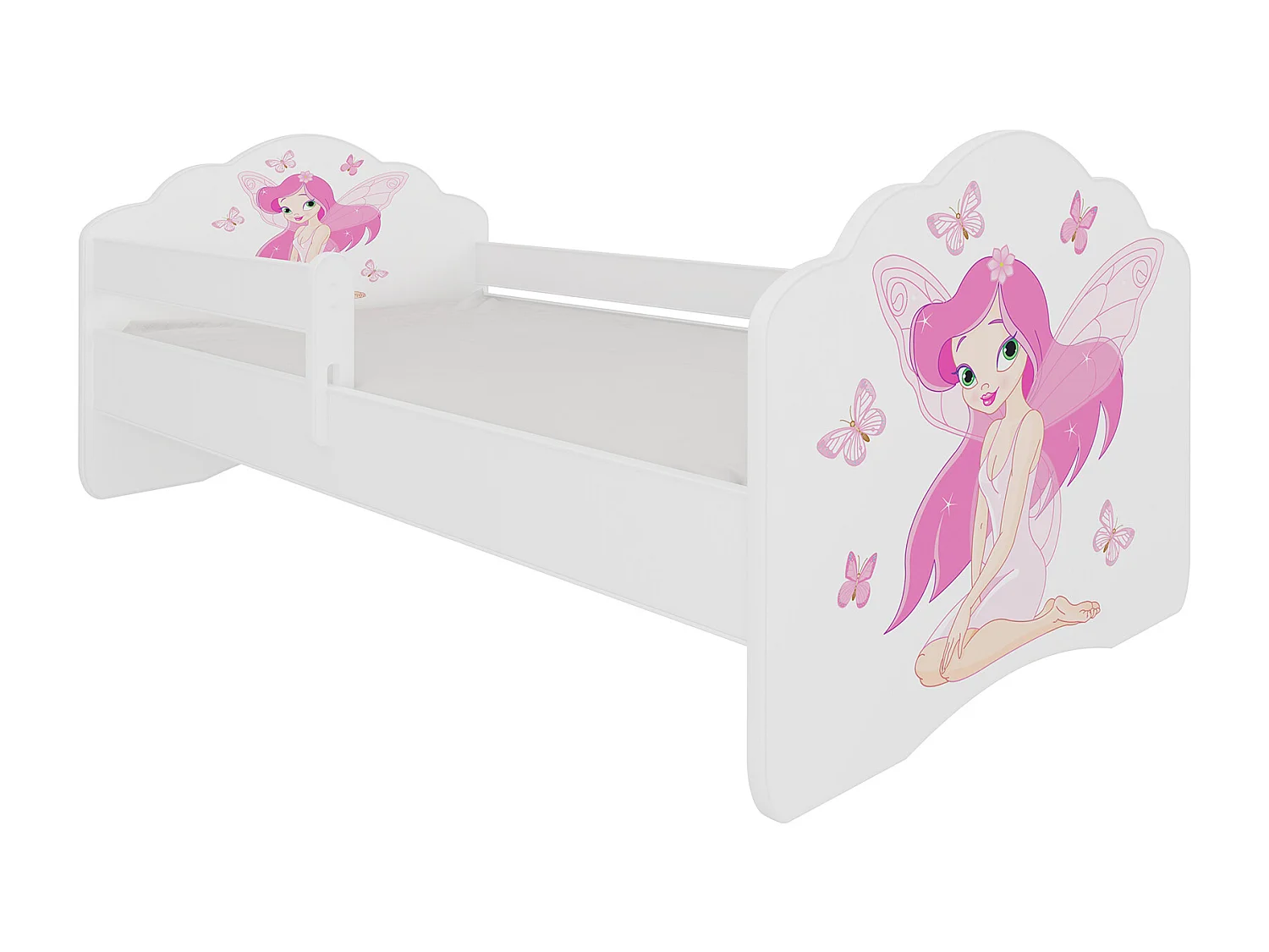 KINDERBETT Casimo weiß / Motiv Elfe 88 / 164 / 63cm