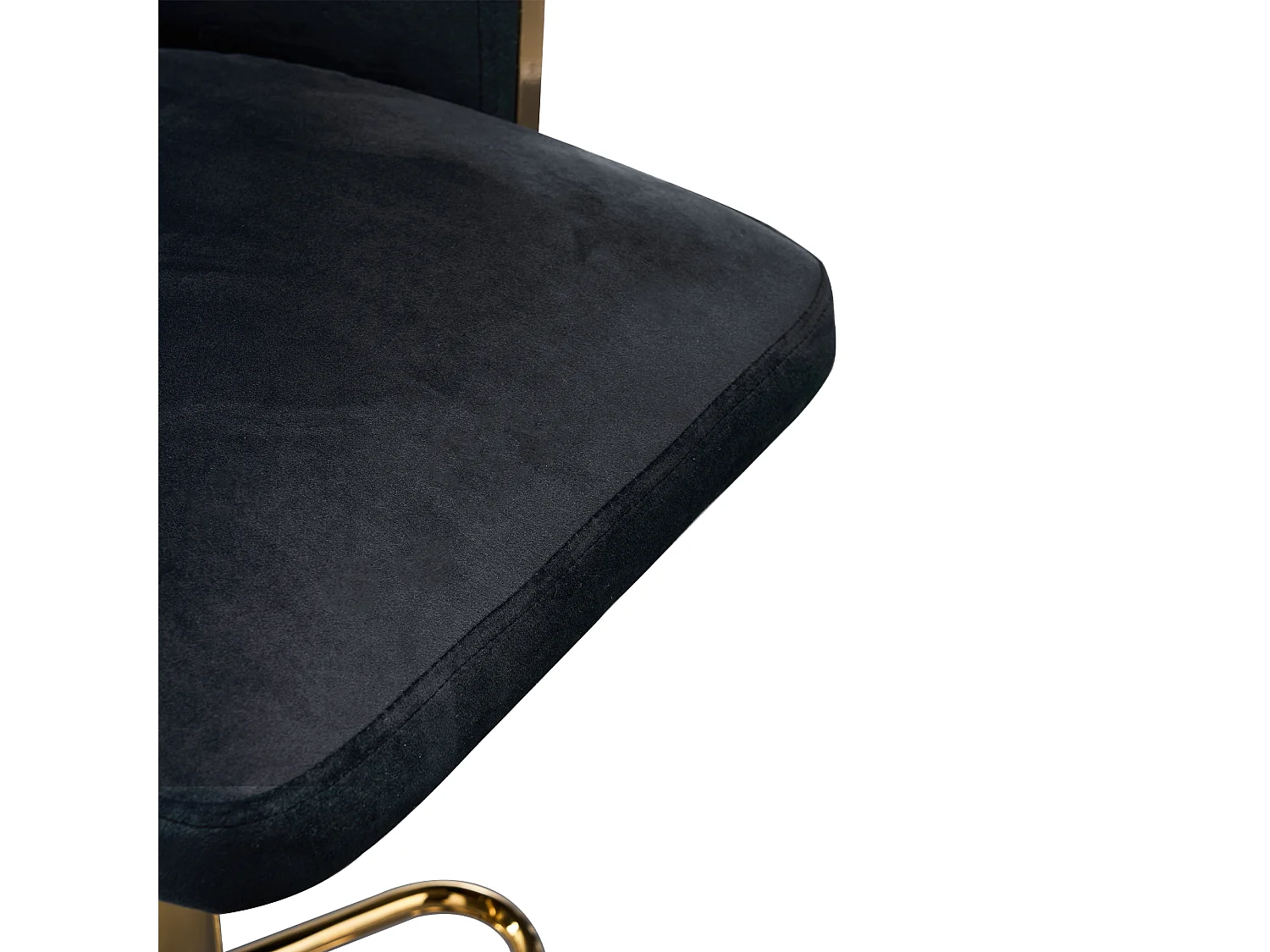 Set di 2 sgabelli da bar girevoli - Sgabelli elevabili con schienale e poggiapiedi dorato - per cucine, bar e ristoranti - nero