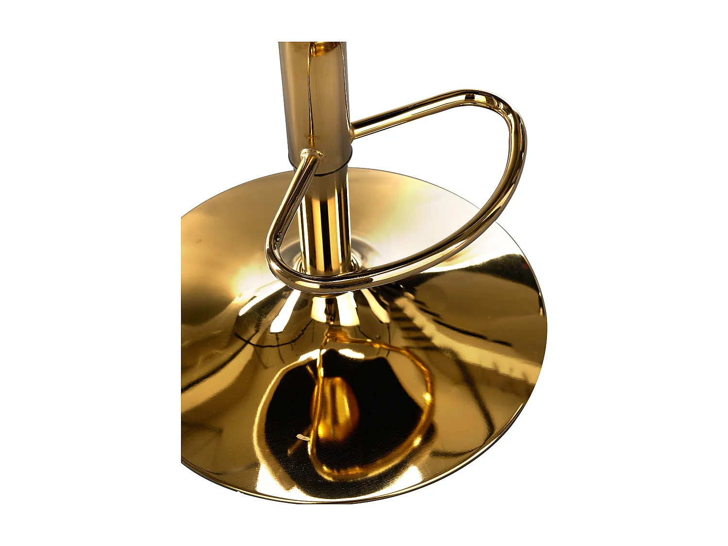 Juego de 2 taburetes de bar giratorios - Taburetes elevables con respaldo y reposapiés dorados - para cocinas, bares y restaurantes - marrón