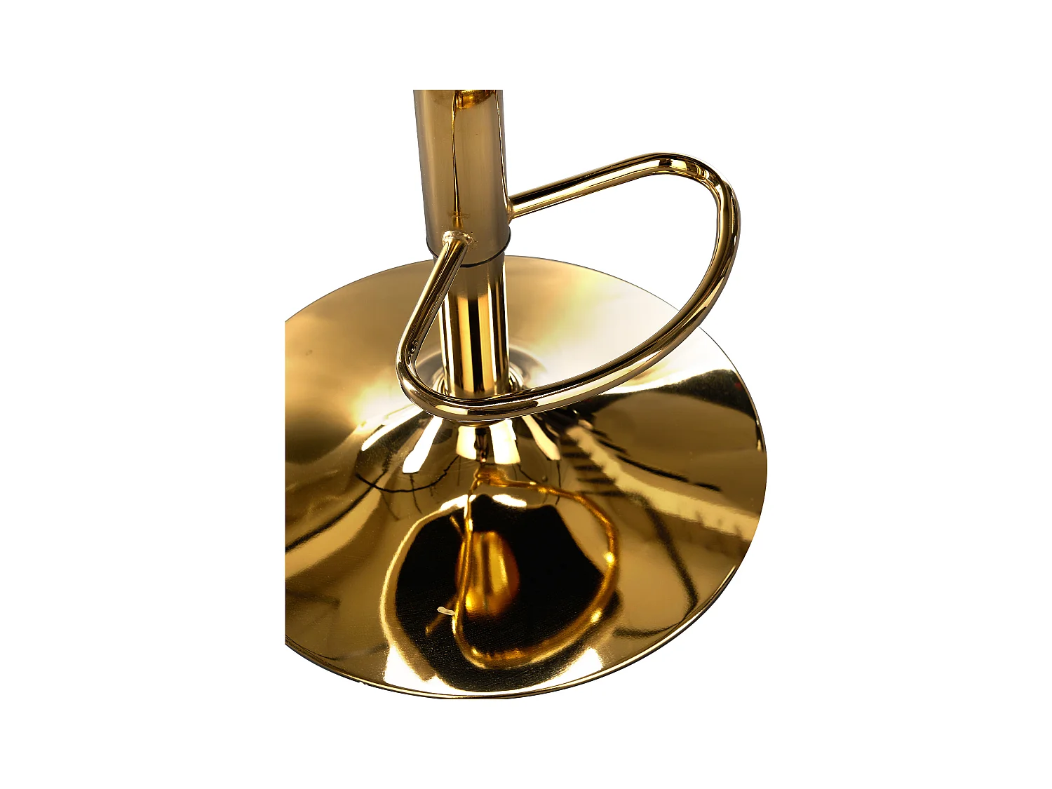 Lot de 2 tabourets de bar pivotants - Tabourets relevables avec dossier et repose-pieds dorés - pour cuisines, bars et restaurants - gris