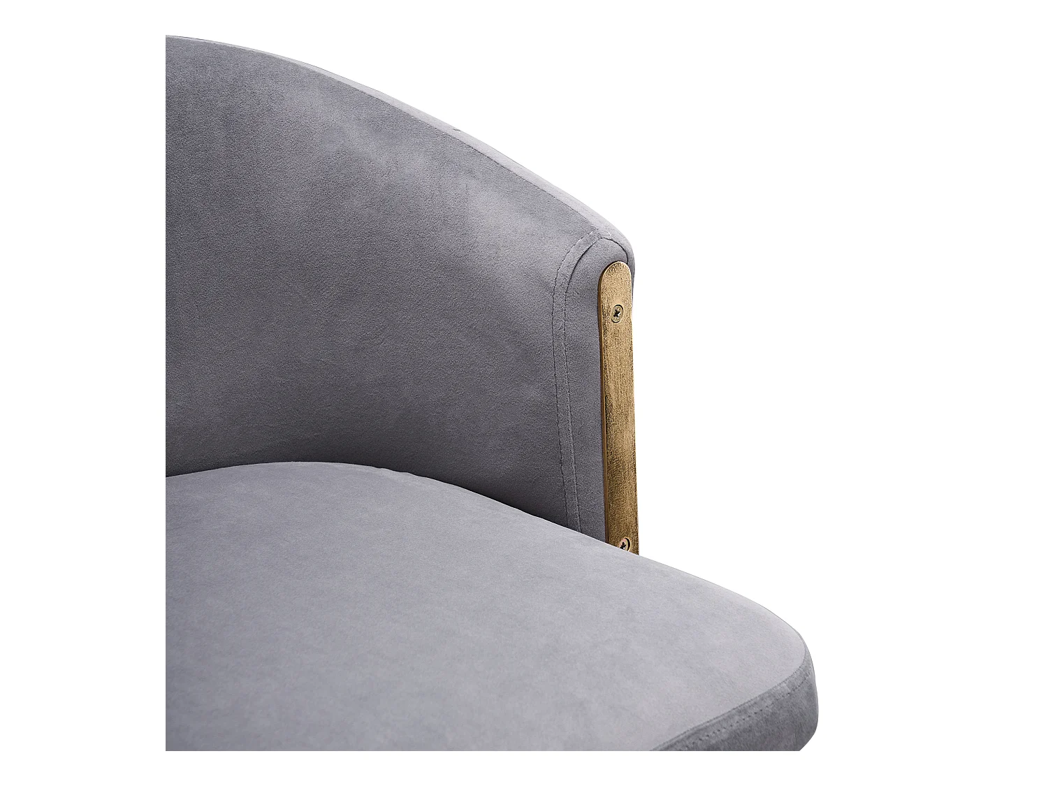 Lot de 2 tabourets de bar pivotants - Tabourets relevables avec dossier et repose-pieds dorés - pour cuisines, bars et restaurants - gris