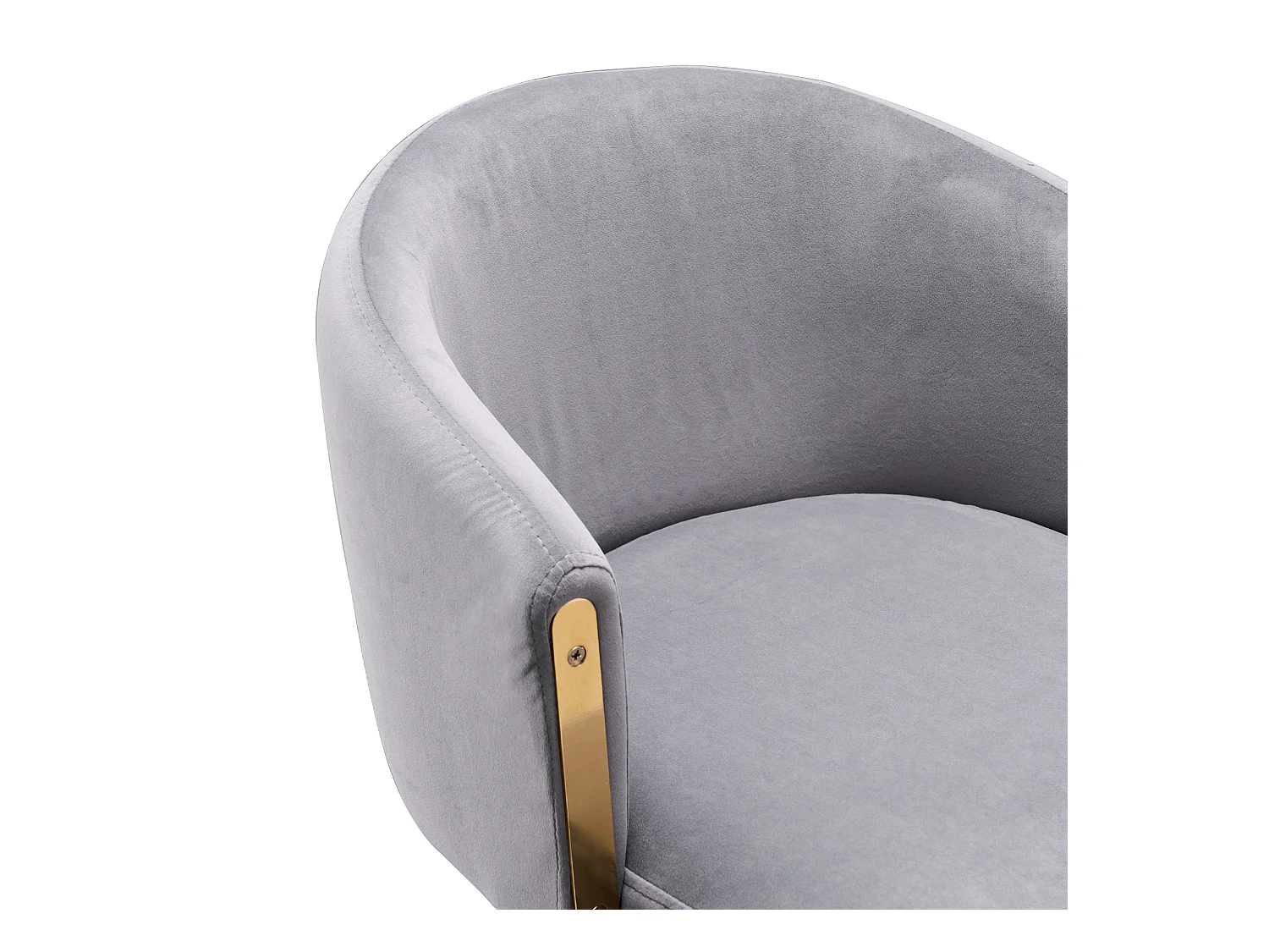 Lot de 2 tabourets de bar pivotants - Tabourets relevables avec dossier et repose-pieds dorés - pour cuisines, bars et restaurants - gris