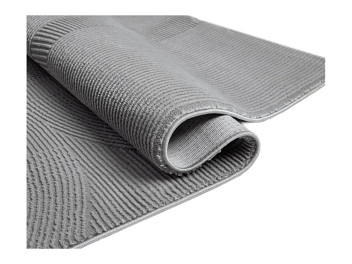 Tapis Lima design salon Moderne Art Curve Durable, Gris, 120 x 170 cm