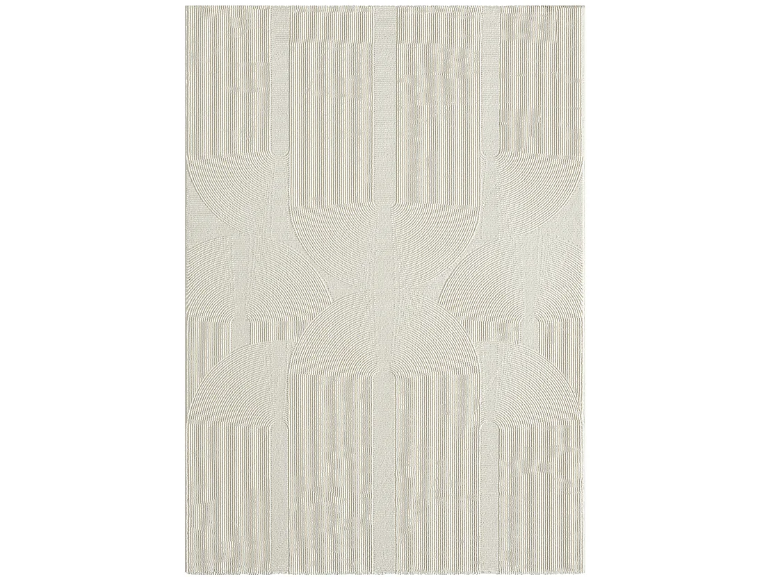 Teppich Lima Design Wohnzimmer Moderner Stil Bogen, Creme, 80 x 300 cm