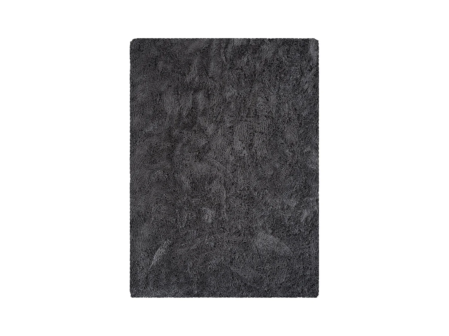 Teppich Soft Shaggy Hochflor, rutschfest, Anthrazit, 120 cm rund