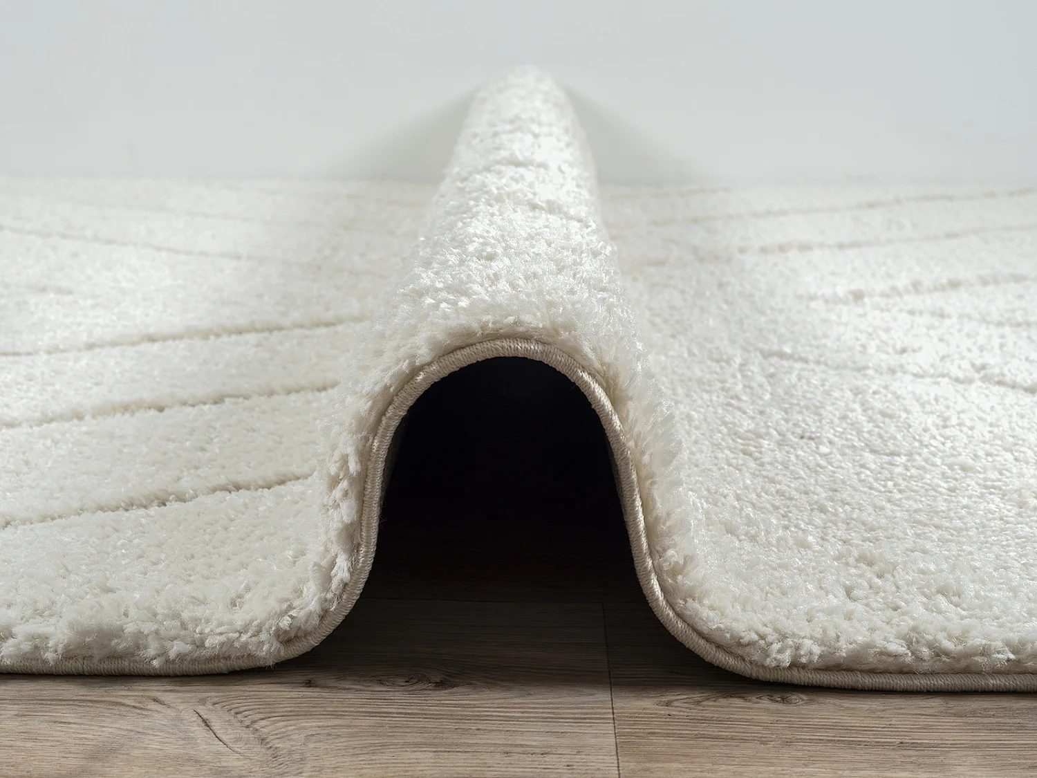 Tapis Bahar Shaggy motif triangle, Crème, 240 x 340 cm