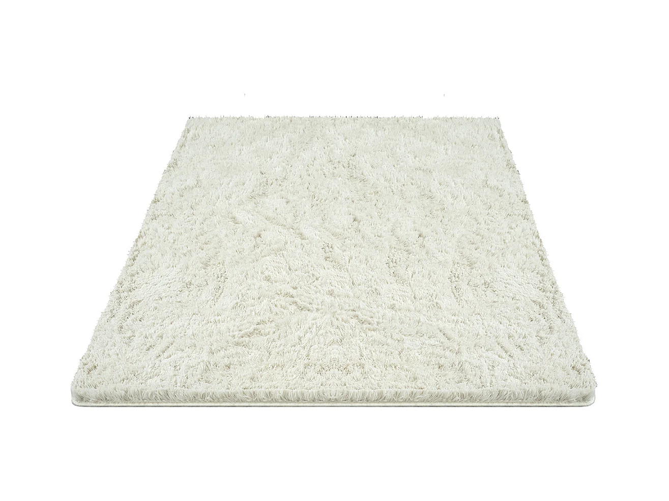 Teppich Soft Shaggy Hochflor, rutschfest, Crème, 120x160 cm