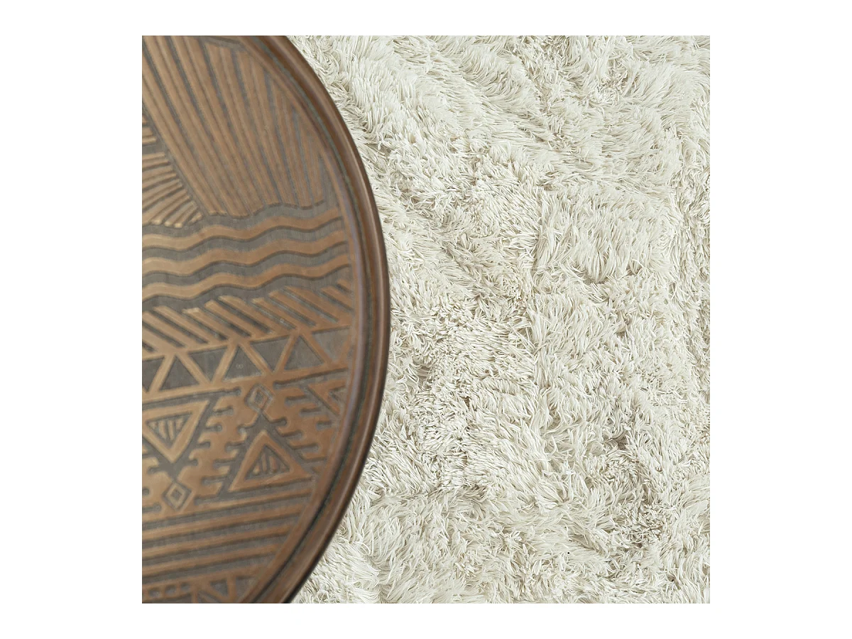 Teppich Soft Shaggy Hochflor, rutschfest, Crème, 120x160 cm