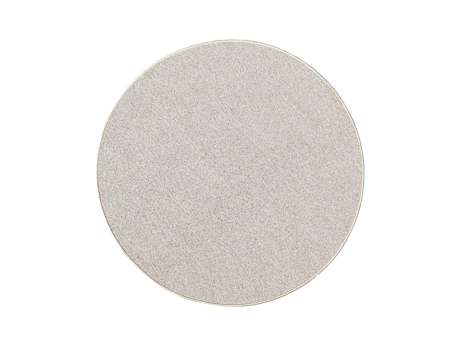 Tapis Natal moderne uni anti-salissures, Beige, 133 cm rond