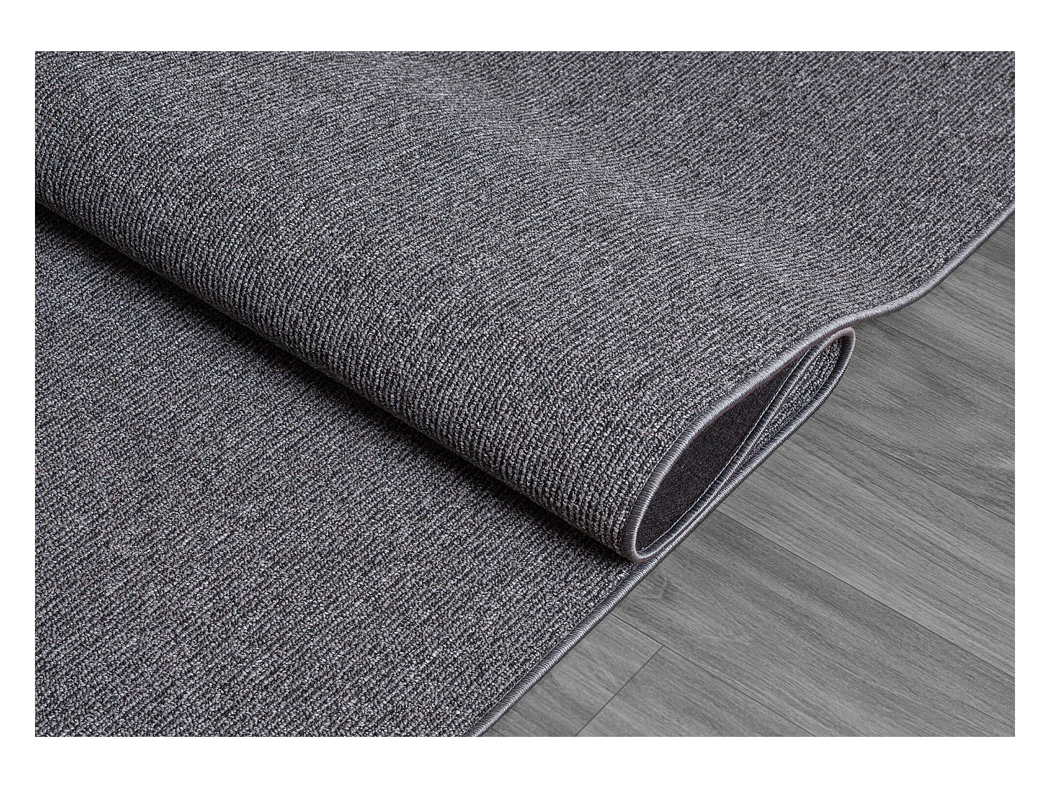 Tapis Natal moderne uni anti-salissures, Anthracite, 240 x 340 cm