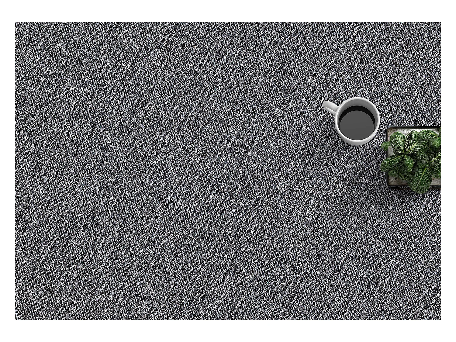 Tapis Natal moderne uni anti-salissures, Anthracite, 240 x 340 cm