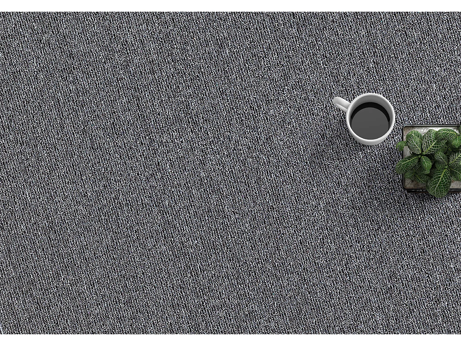 Tapis Natal moderne uni anti-salissures, Anthracite, 240 x 340 cm