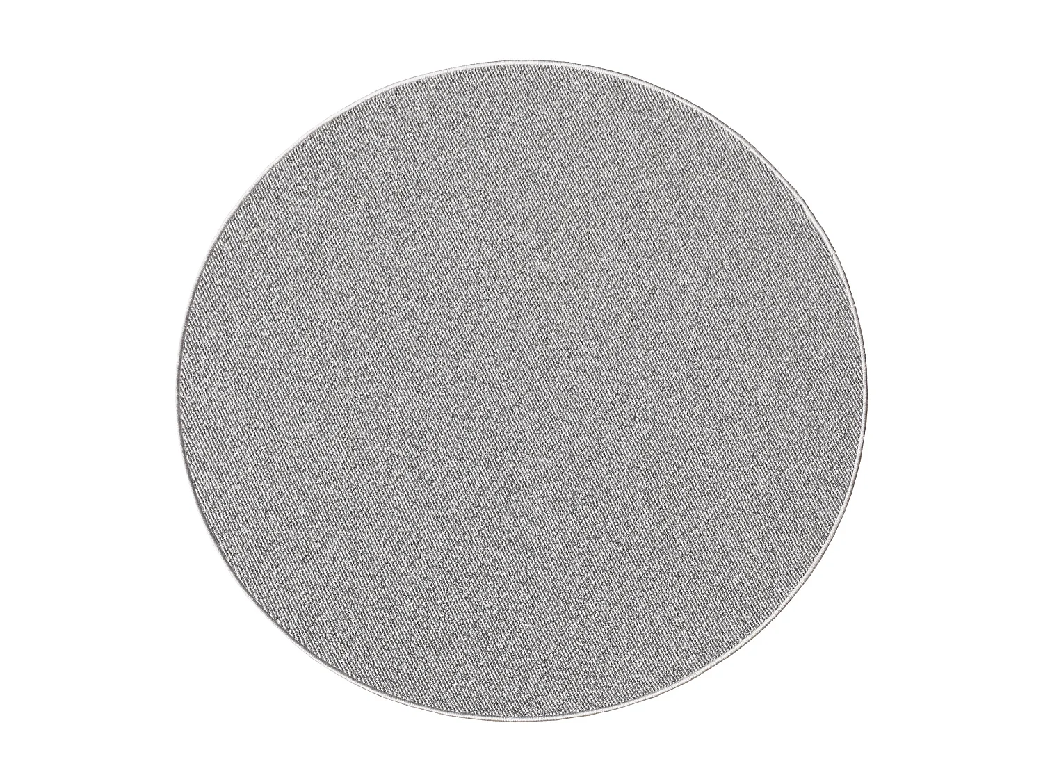 Tapis Natal moderne uni anti-salissures, Gris, 133 cm rond