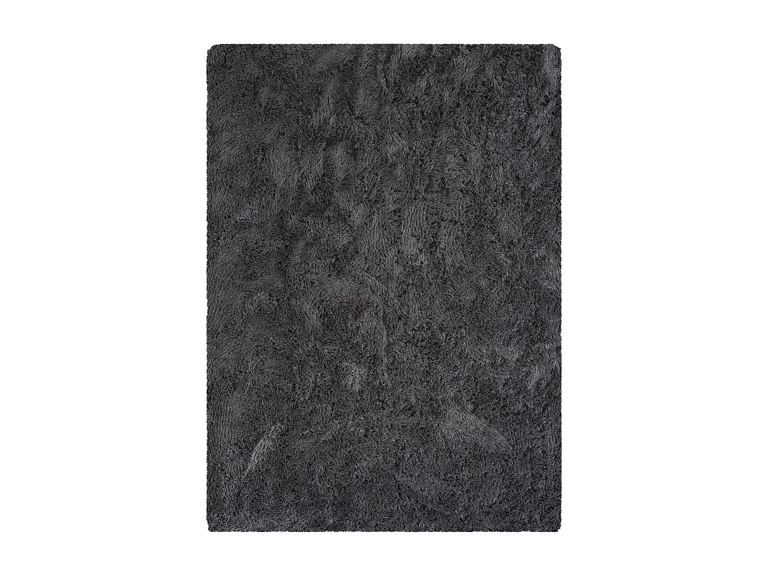 Tapis Soft Shaggy Poils Long Antidérapant, Anthracite, 120x160 cm