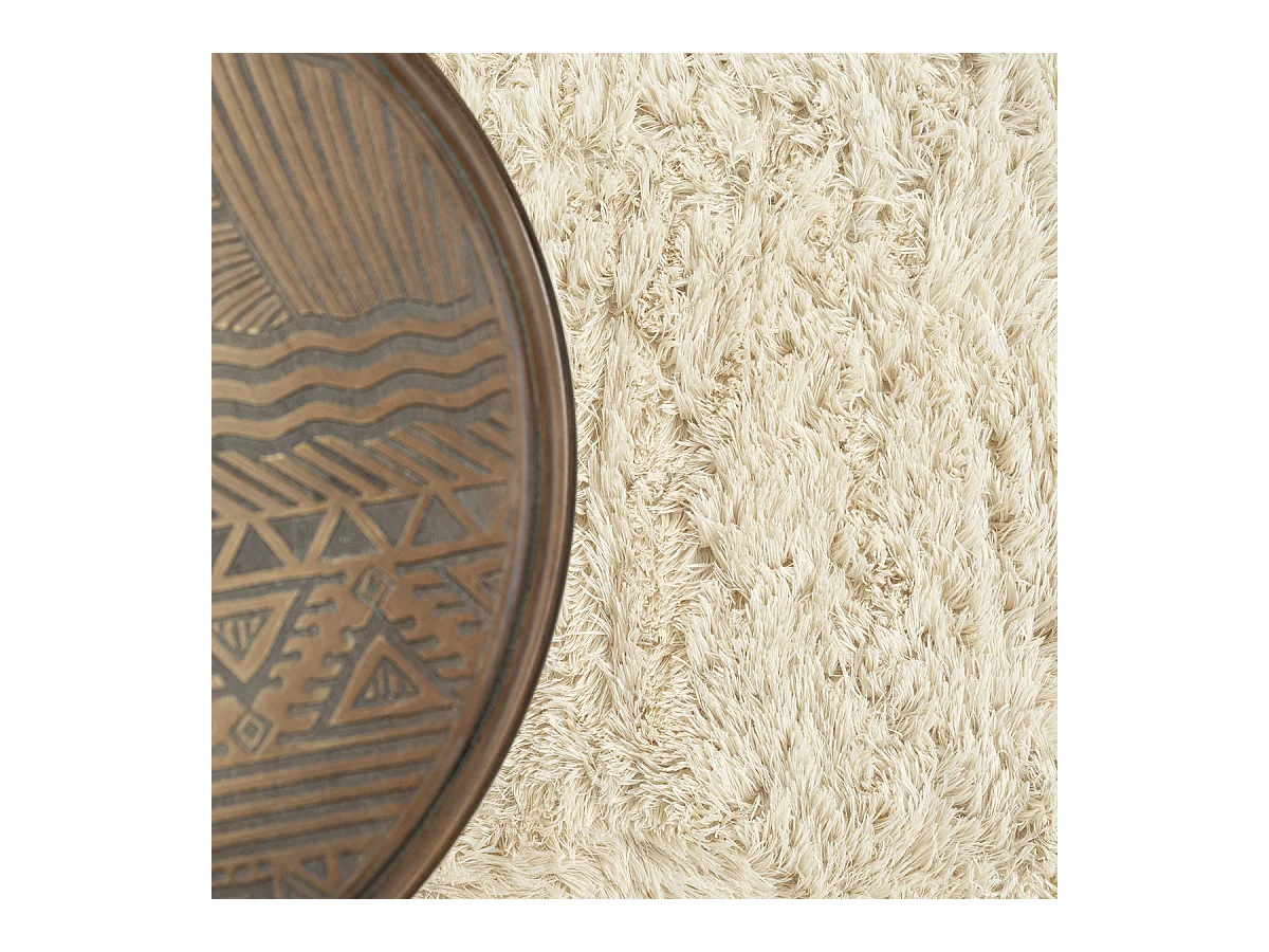 Teppich Soft Shaggy Hochflor, rutschfest, Beige, 240x340 cm