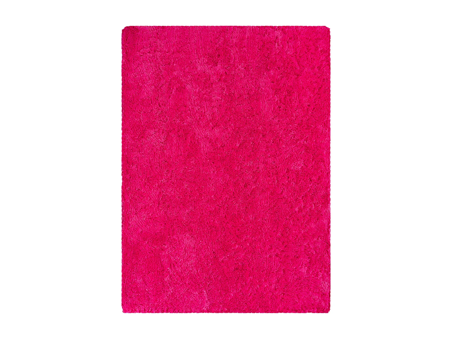 Tapete Soft Shaggy pelo longo, antiderrapante, Fucsia, 120 cm redondo