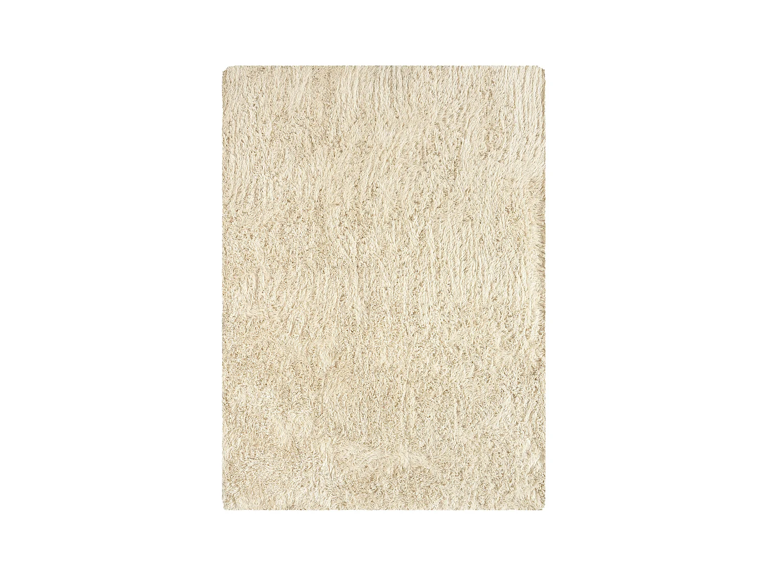 Teppich Soft Shaggy Hochflor, rutschfest, Beige, 120 cm rund