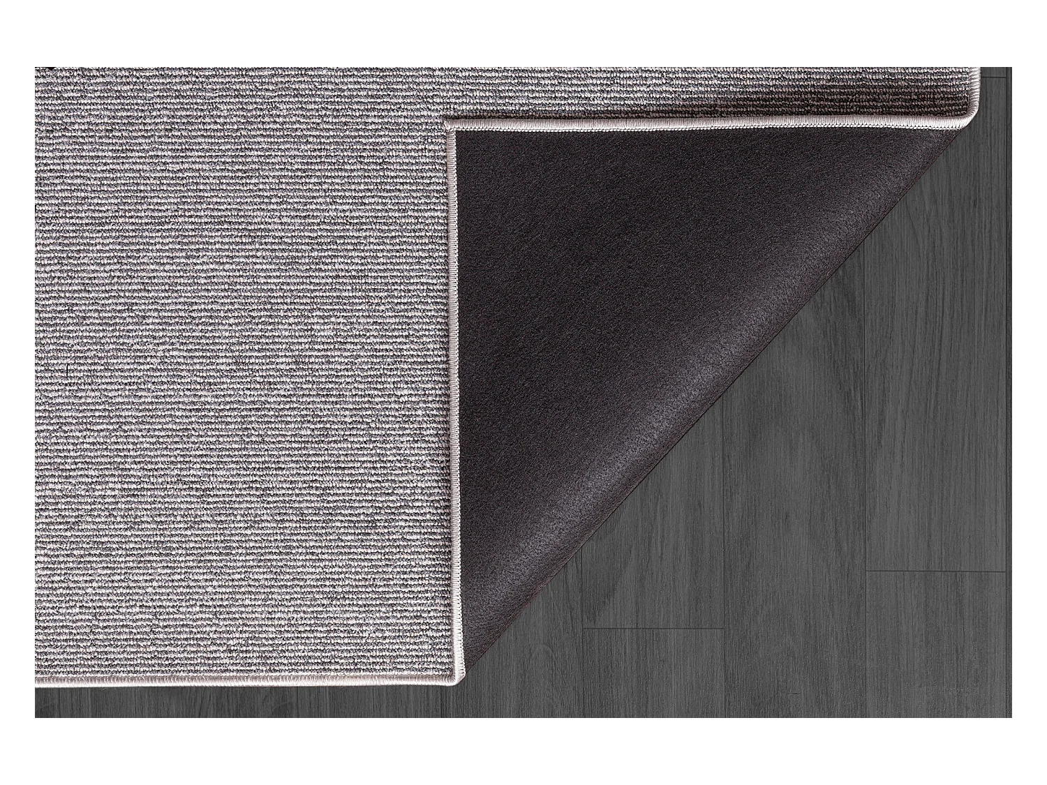 Tapis Natal moderne uni anti-salissures, Gris, 200 x 290 cm