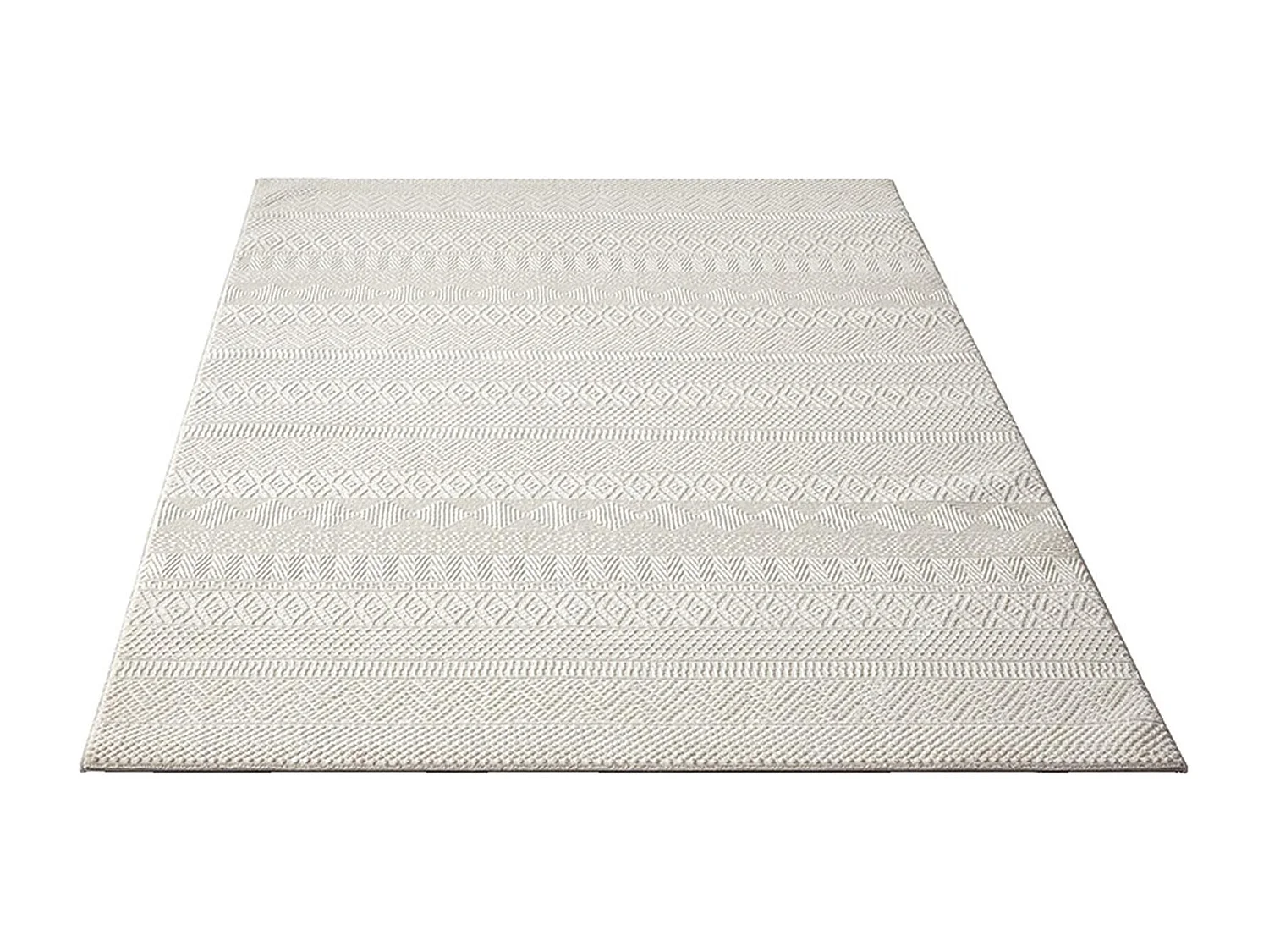 Tapis Lima Design Moderne Style Uni Durable, Crème, 80 x 150 cm