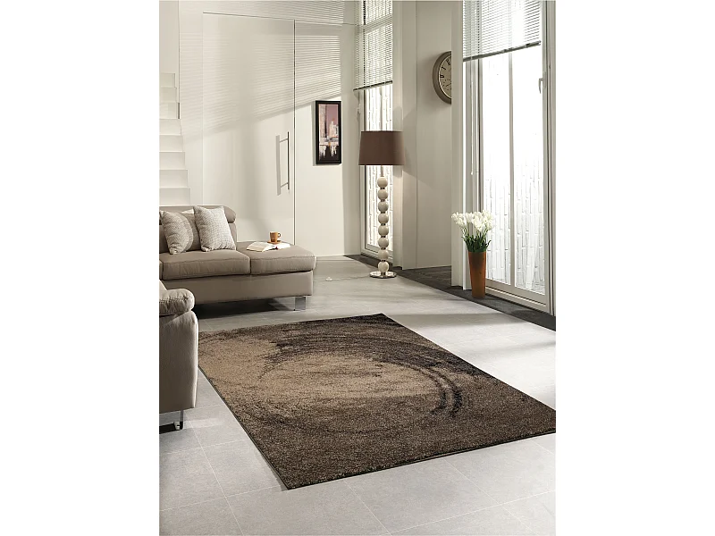 Tapis Marla Moderne Abstrait Design, Marron, 120x170 cm