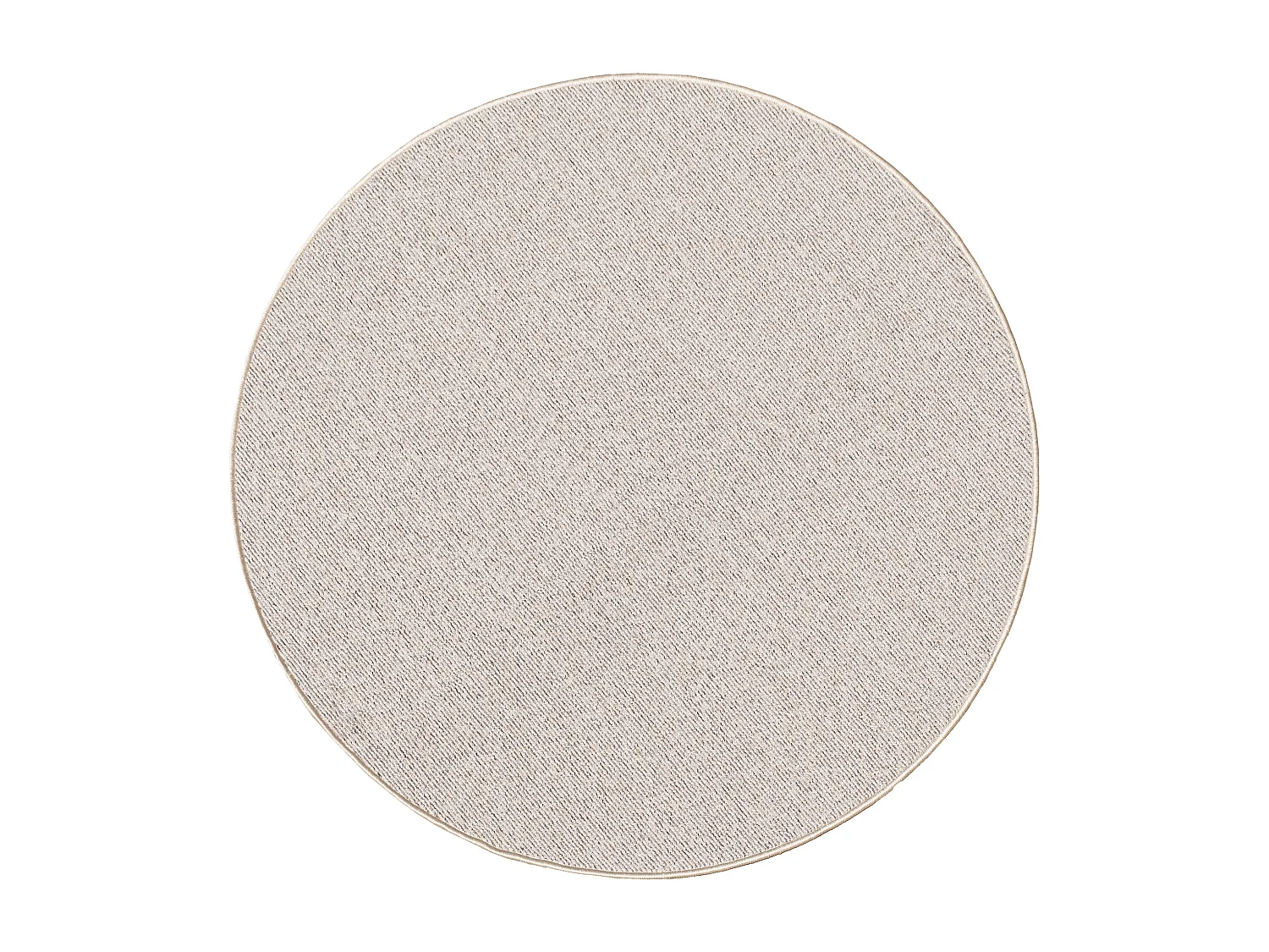 Tapis Natal moderne uni anti-salissures, Beige, 80 cm rond