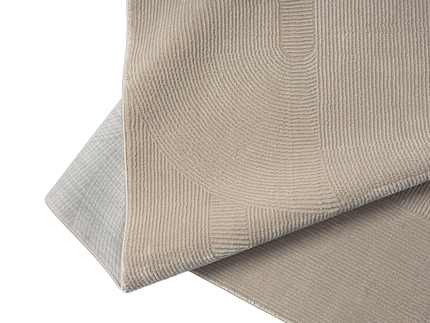 Tapis Lima design salon Moderne Art Curve Durable, Beige, 80 x 150 cm