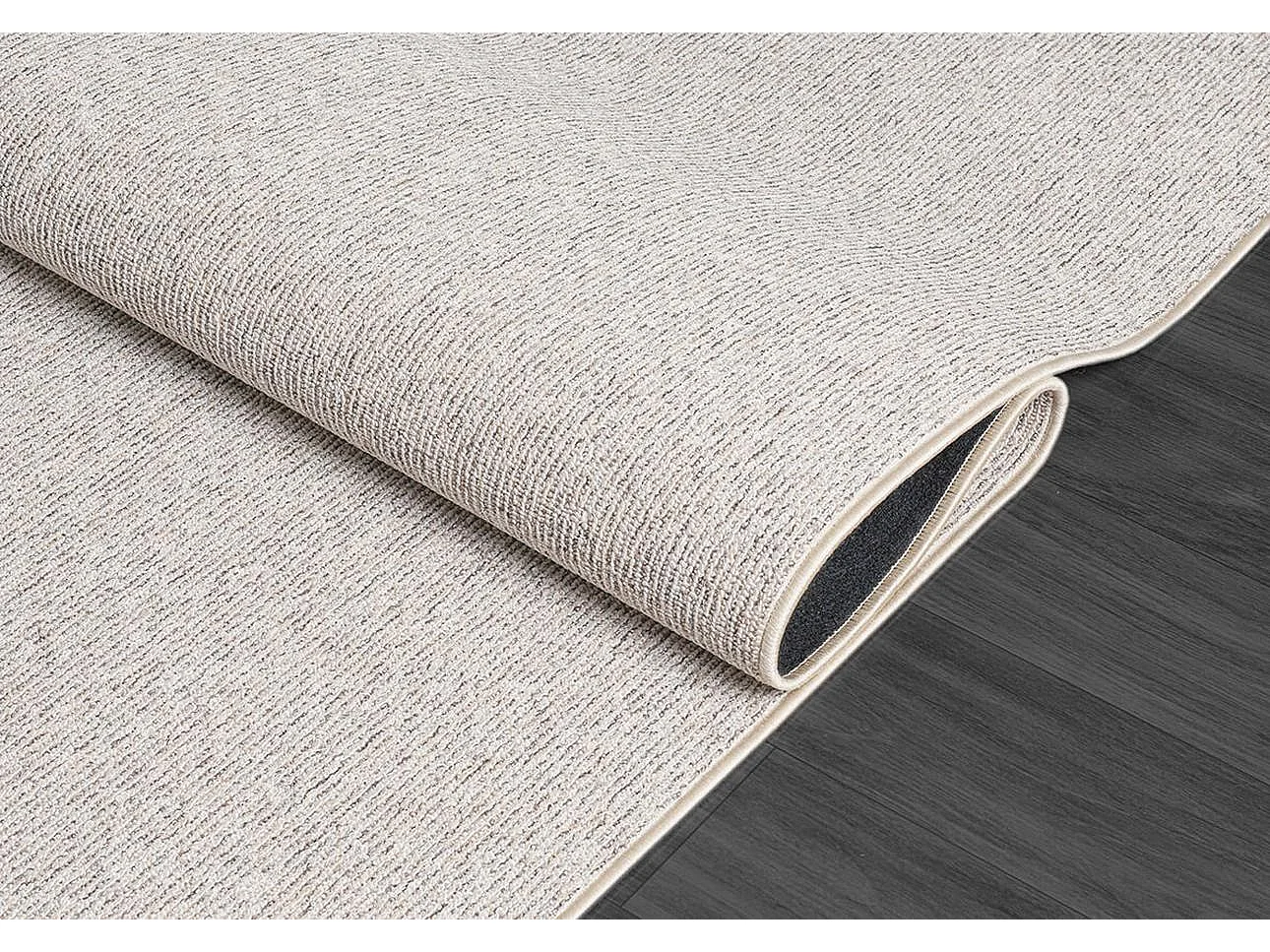 Tapis Natal moderne uni anti-salissures, Beige, 133 x 170 cm