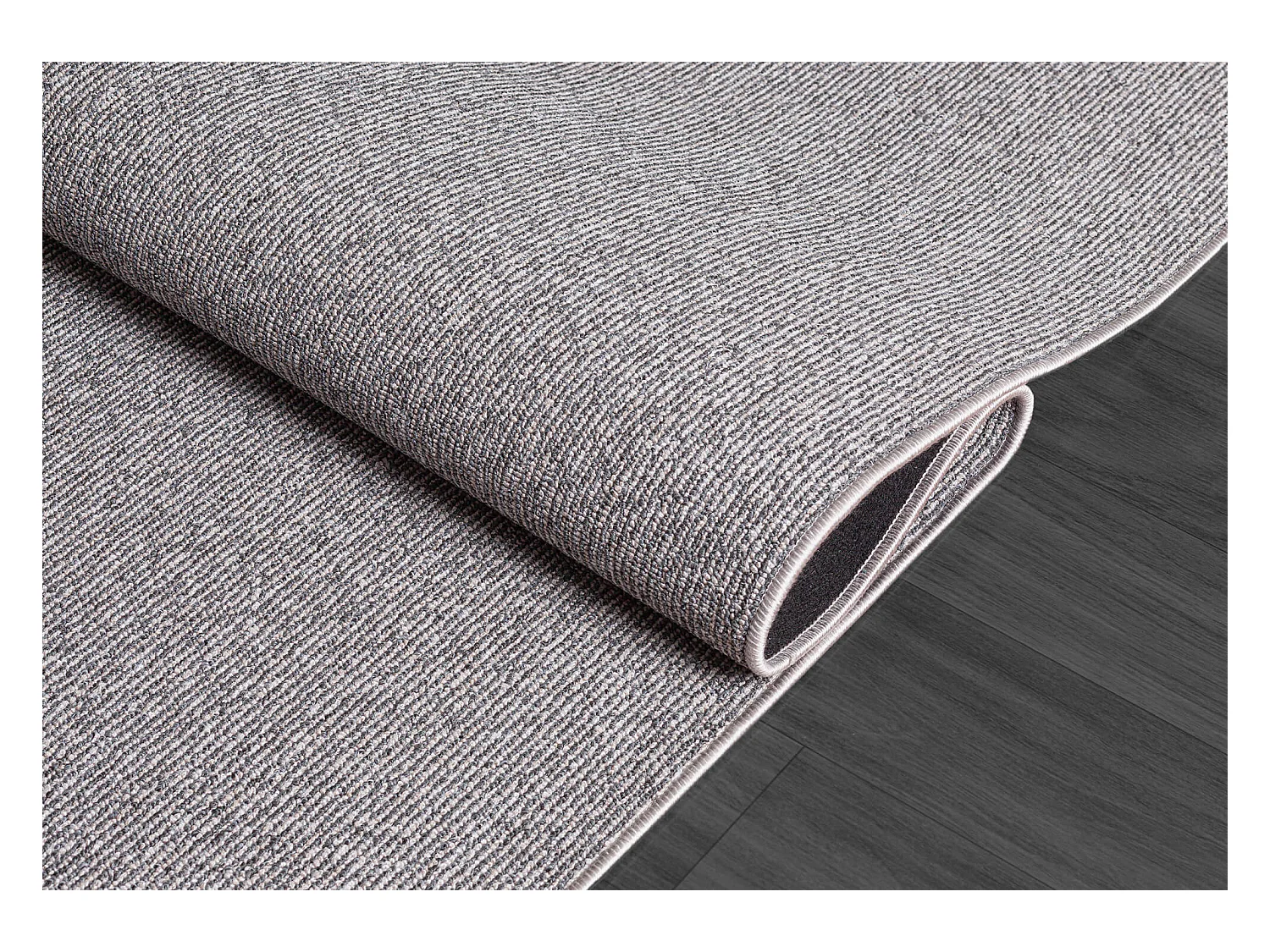 Tapis Natal moderne uni anti-salissures, Gris, 80 x 150 cm