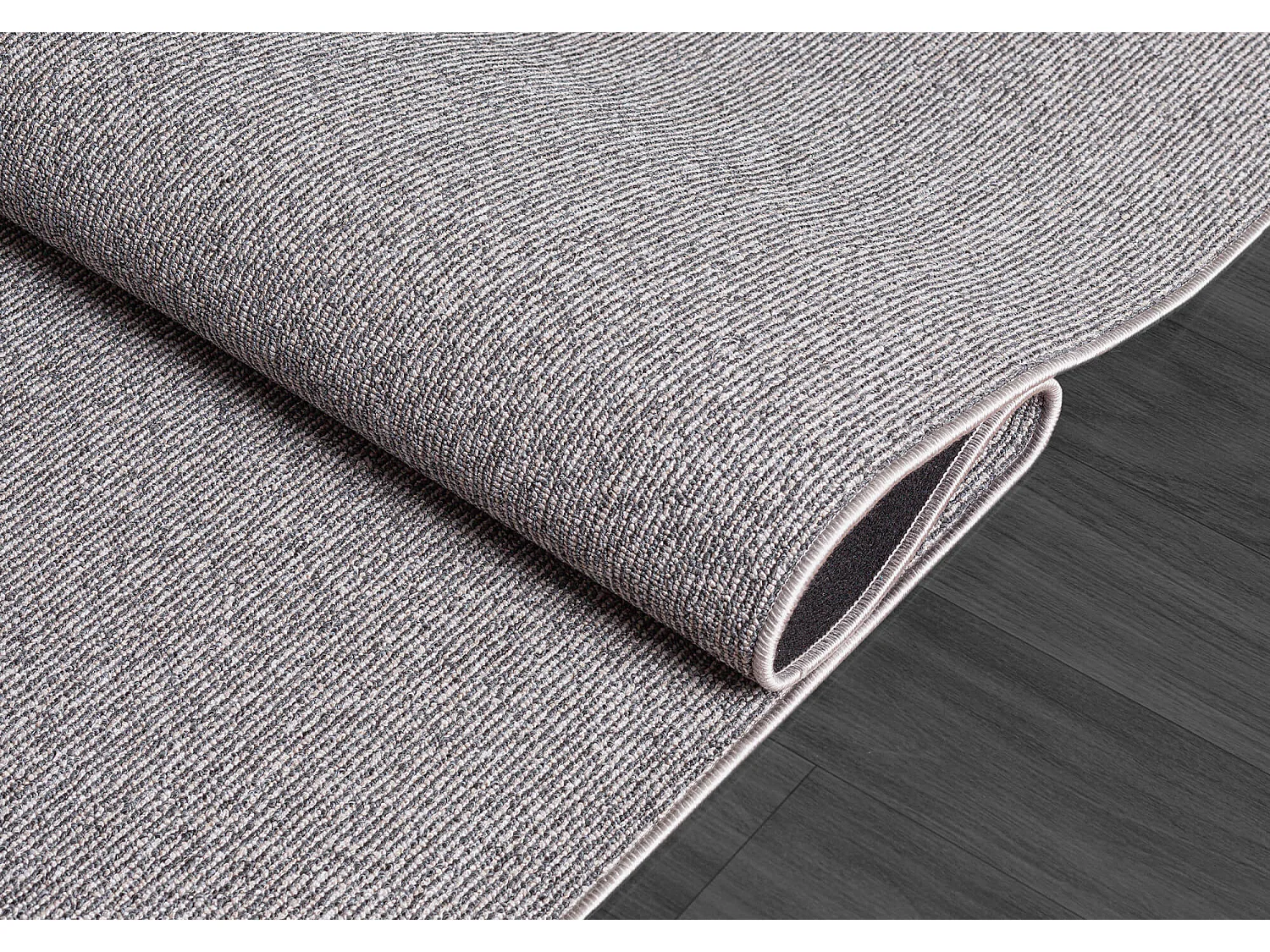 Tapis Natal moderne uni anti-salissures, Gris, 80 x 150 cm