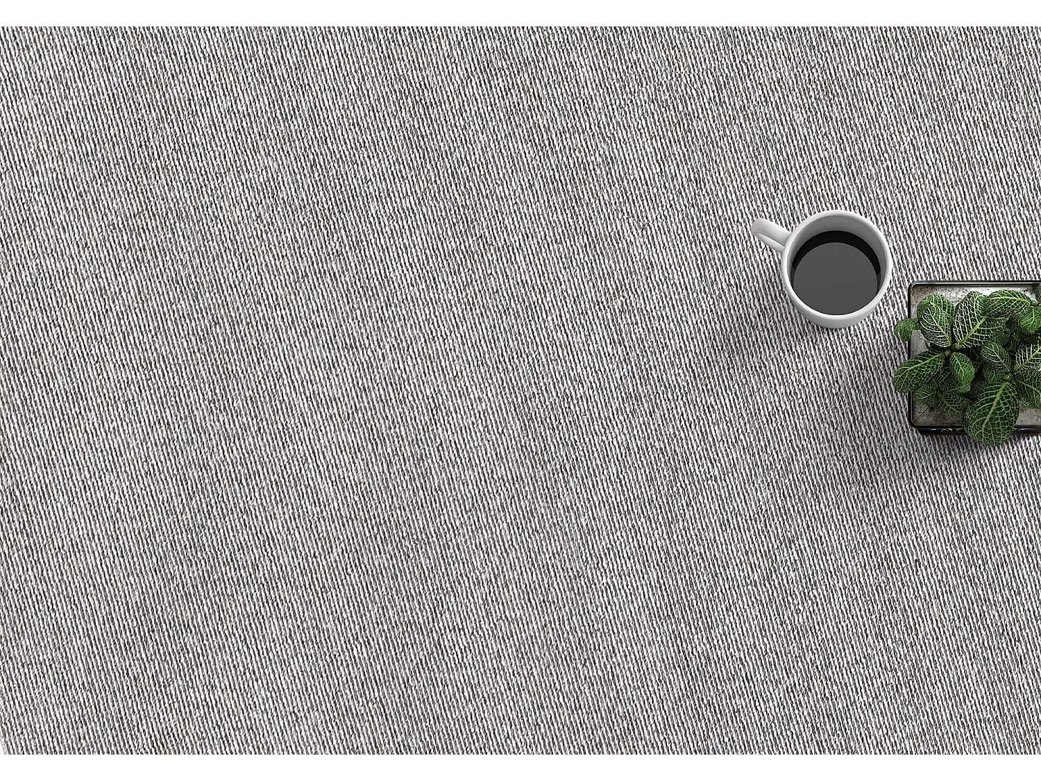 Tapis Natal moderne uni anti-salissures, Gris, 80 x 150 cm