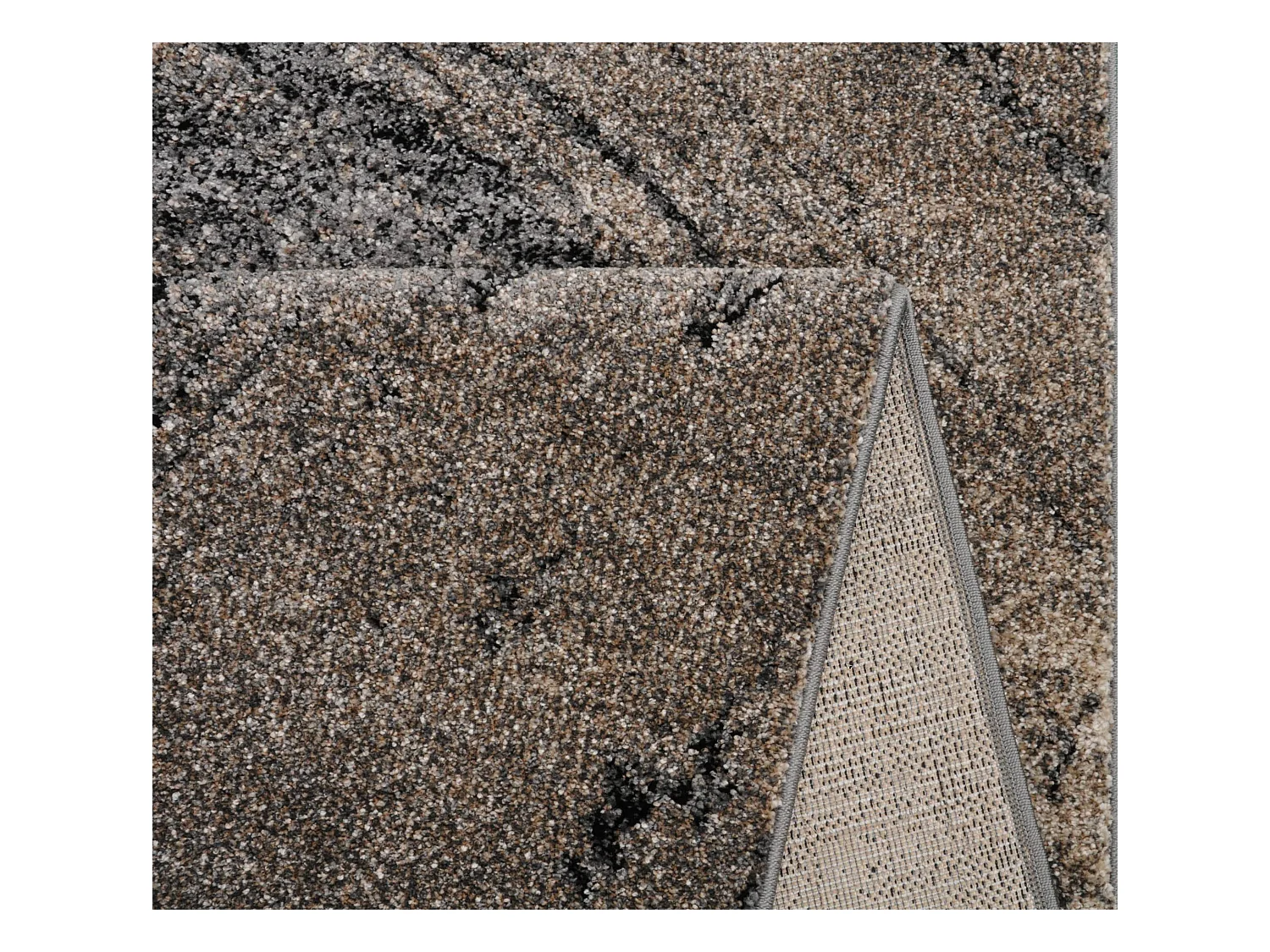 Tapis Marla Moderne Abstrait Design, Marron, 80x150 cm