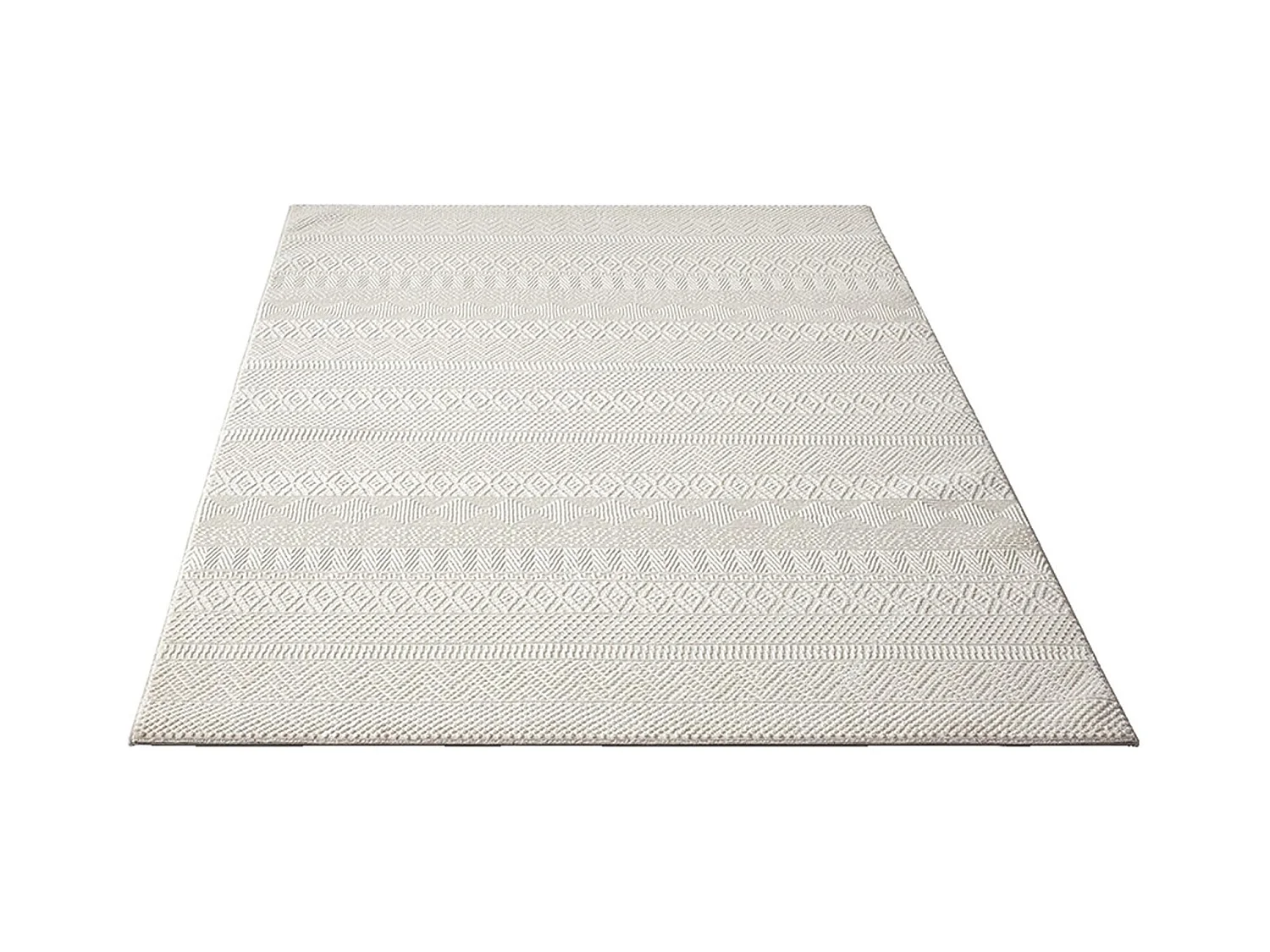 Tapis Lima Design Moderne Style Uni Durable, Crème, 160 x 230 cm