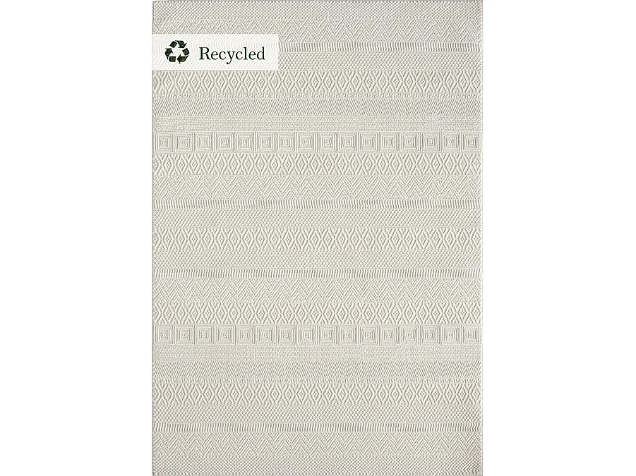 Tapis Lima Design Moderne Style Uni Durable, Crème, 160 x 230 cm