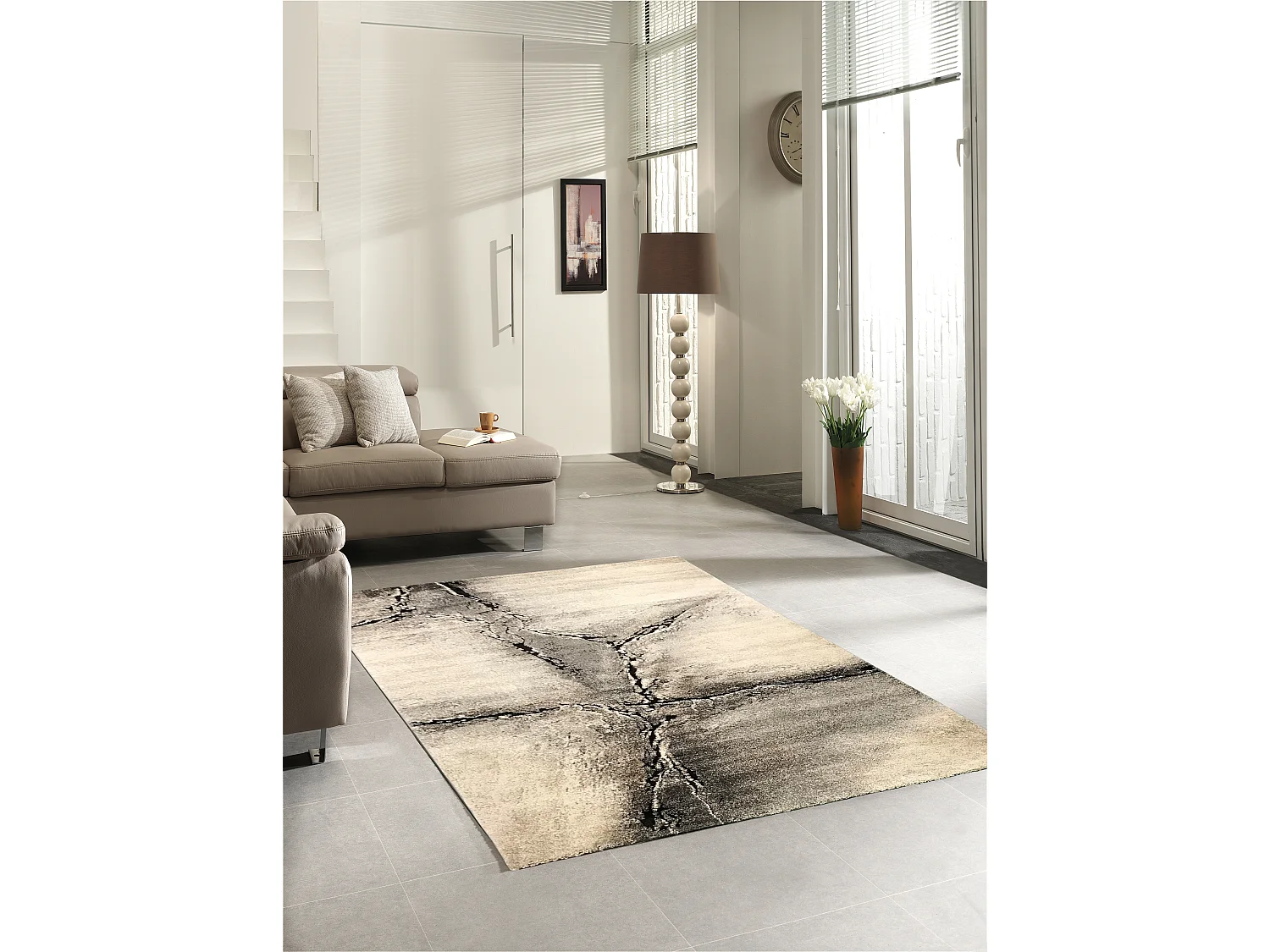 Tapis Marla Moderne Design Nature, Gris, 120x170 cm