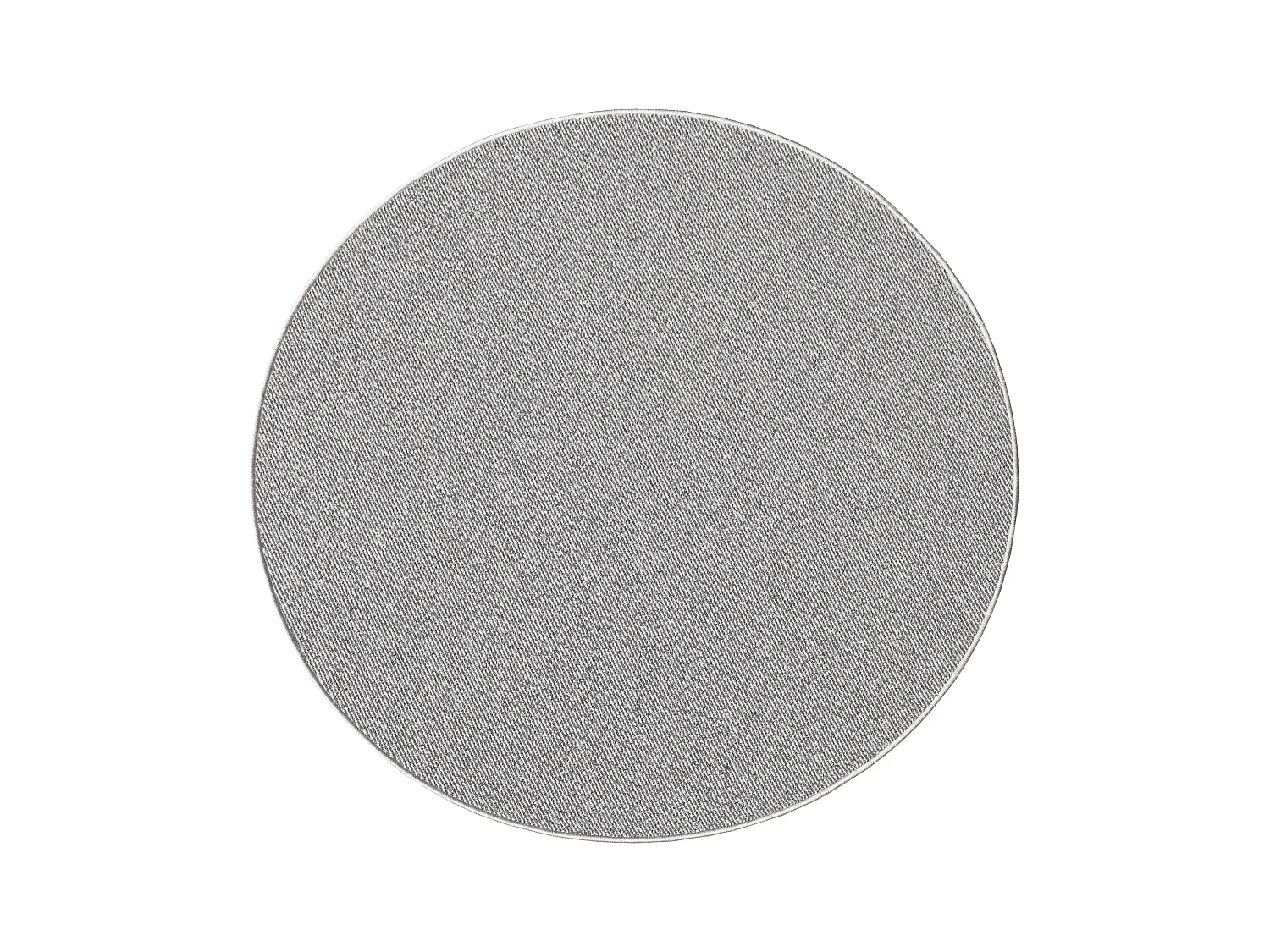 Tapis Natal moderne uni anti-salissures, Gris, 80 cm rond
