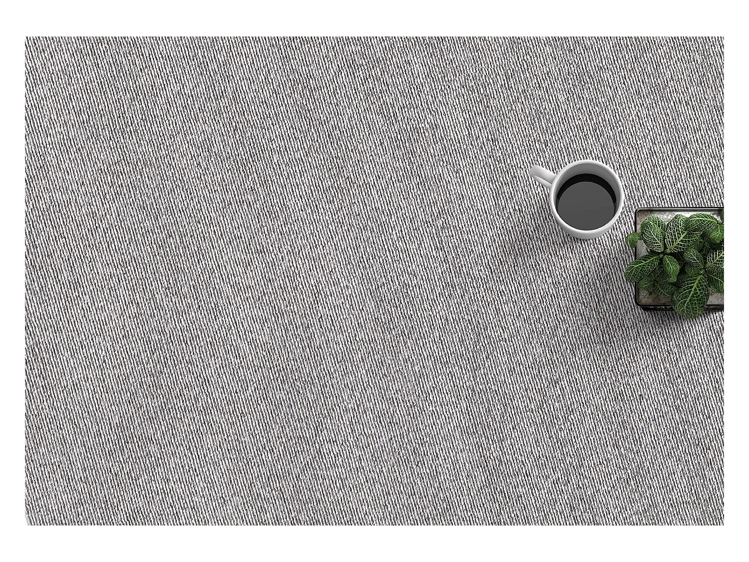 Tapis Natal moderne uni anti-salissures, Gris, 80 cm rond