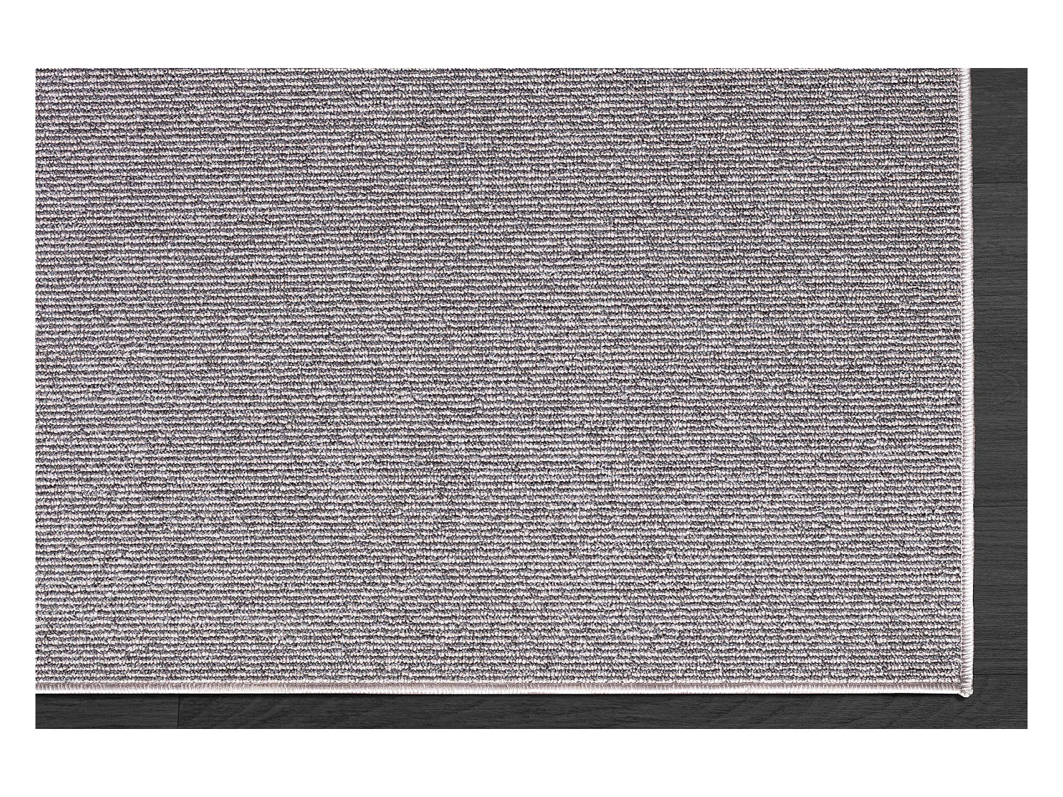 Tapis Natal moderne uni anti-salissures, Gris, 80 cm rond