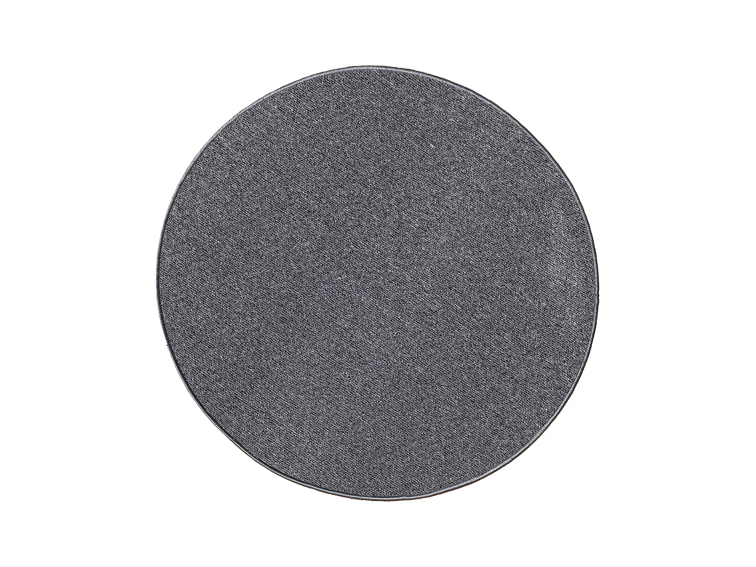 Tapis Natal moderne uni anti-salissures, Anthracite, 133 cm rond