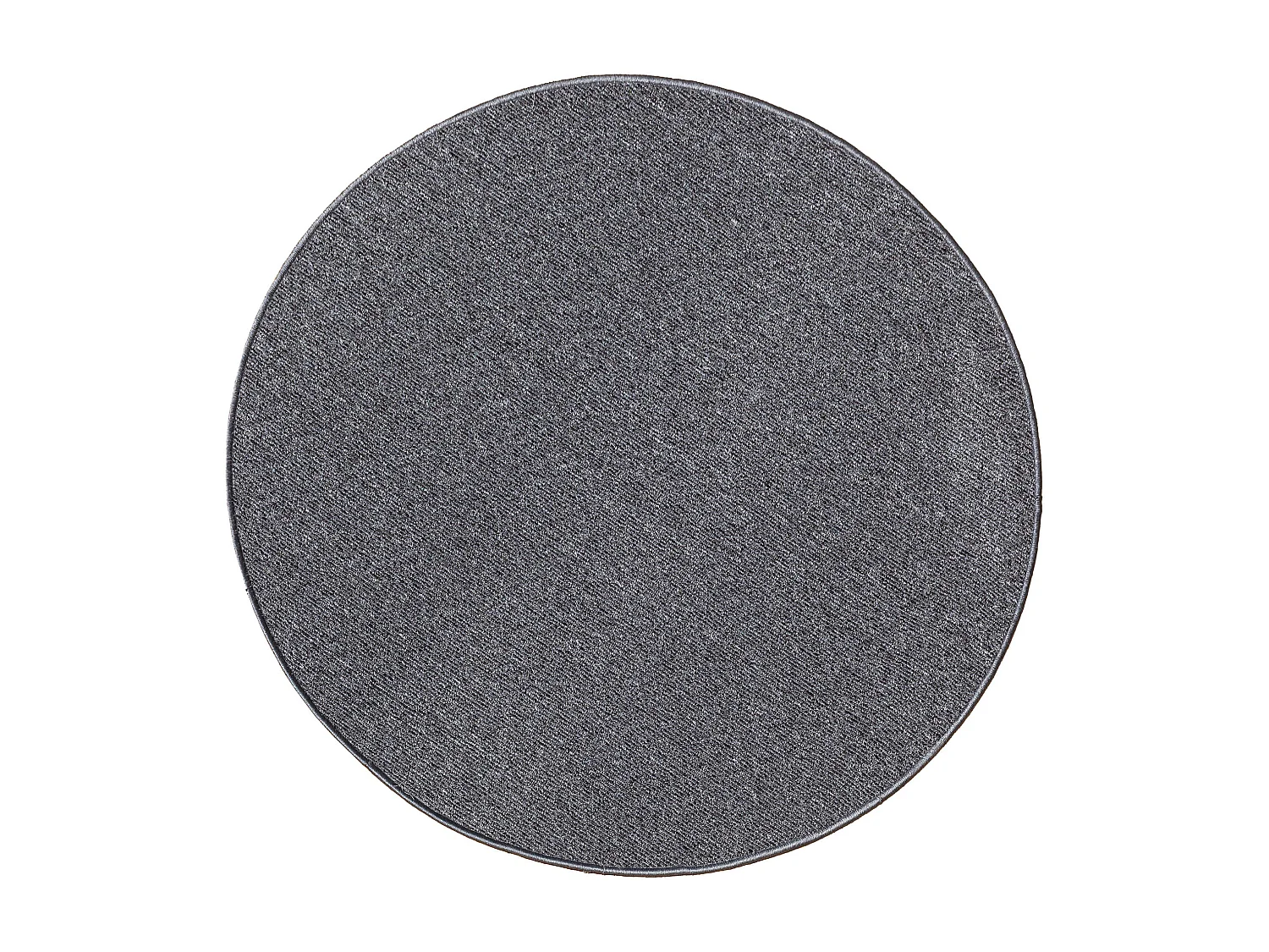 Tapis Natal moderne uni anti-salissures, Anthracite, 133 cm rond