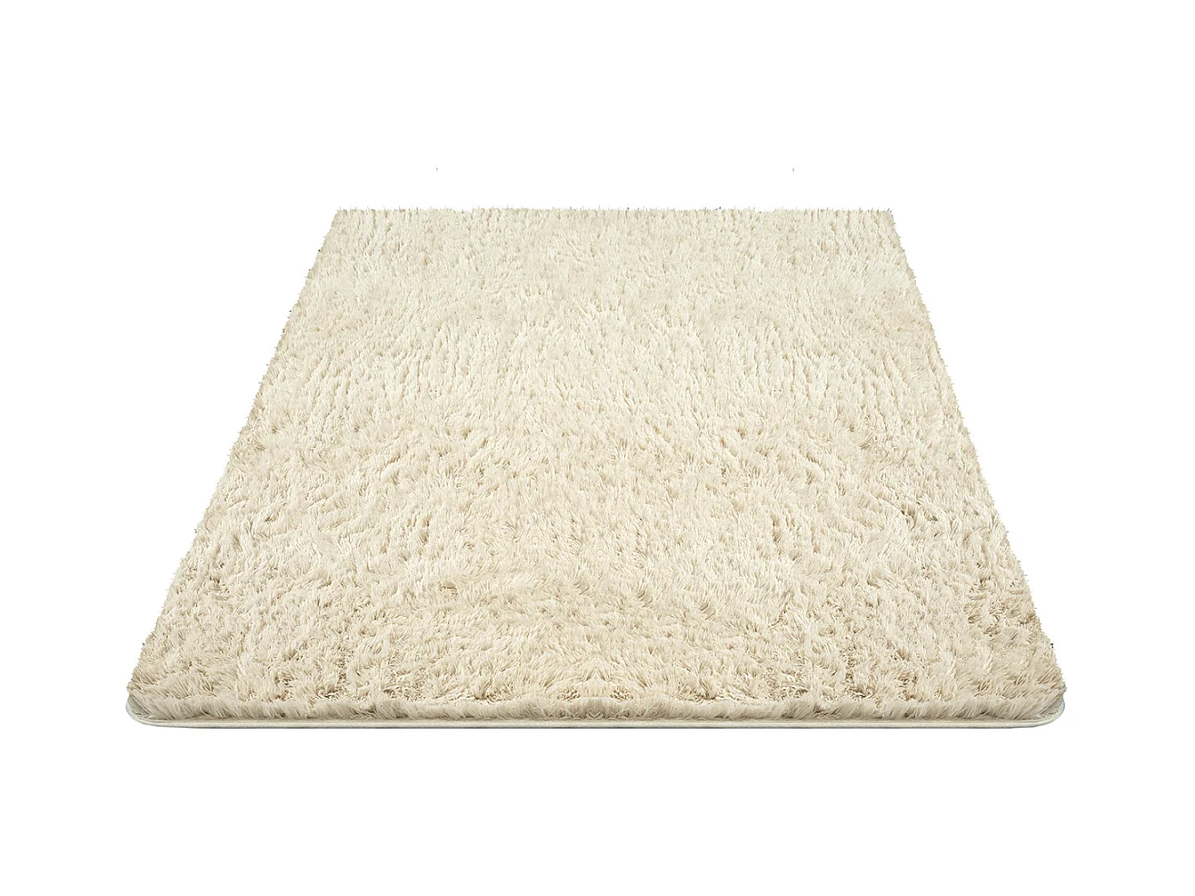 Teppich Soft Shaggy Hochflor, rutschfest, Beige, 80x150 cm