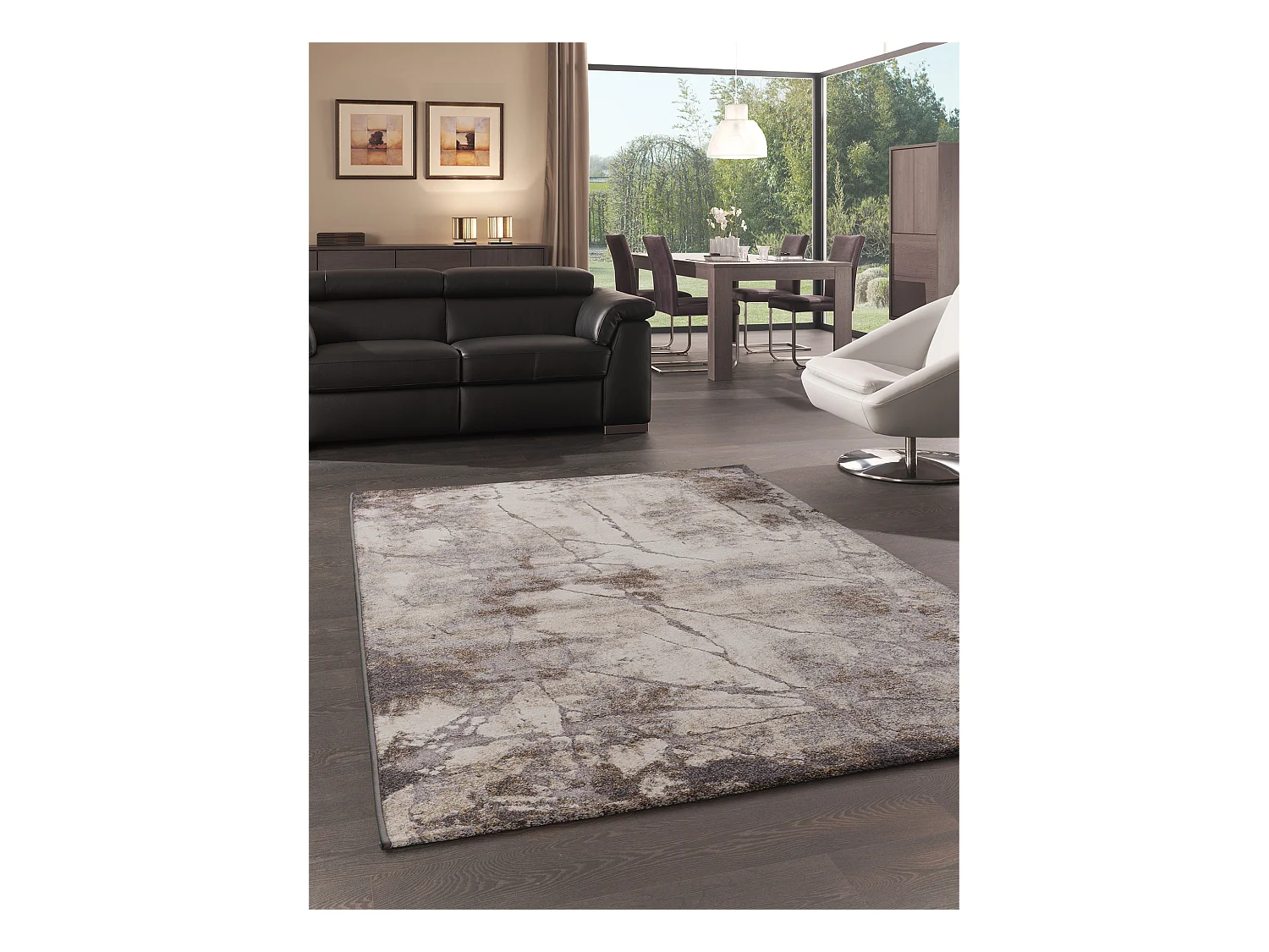 Teppich Marla Abstraktes Design, Natur, 120x170 cm