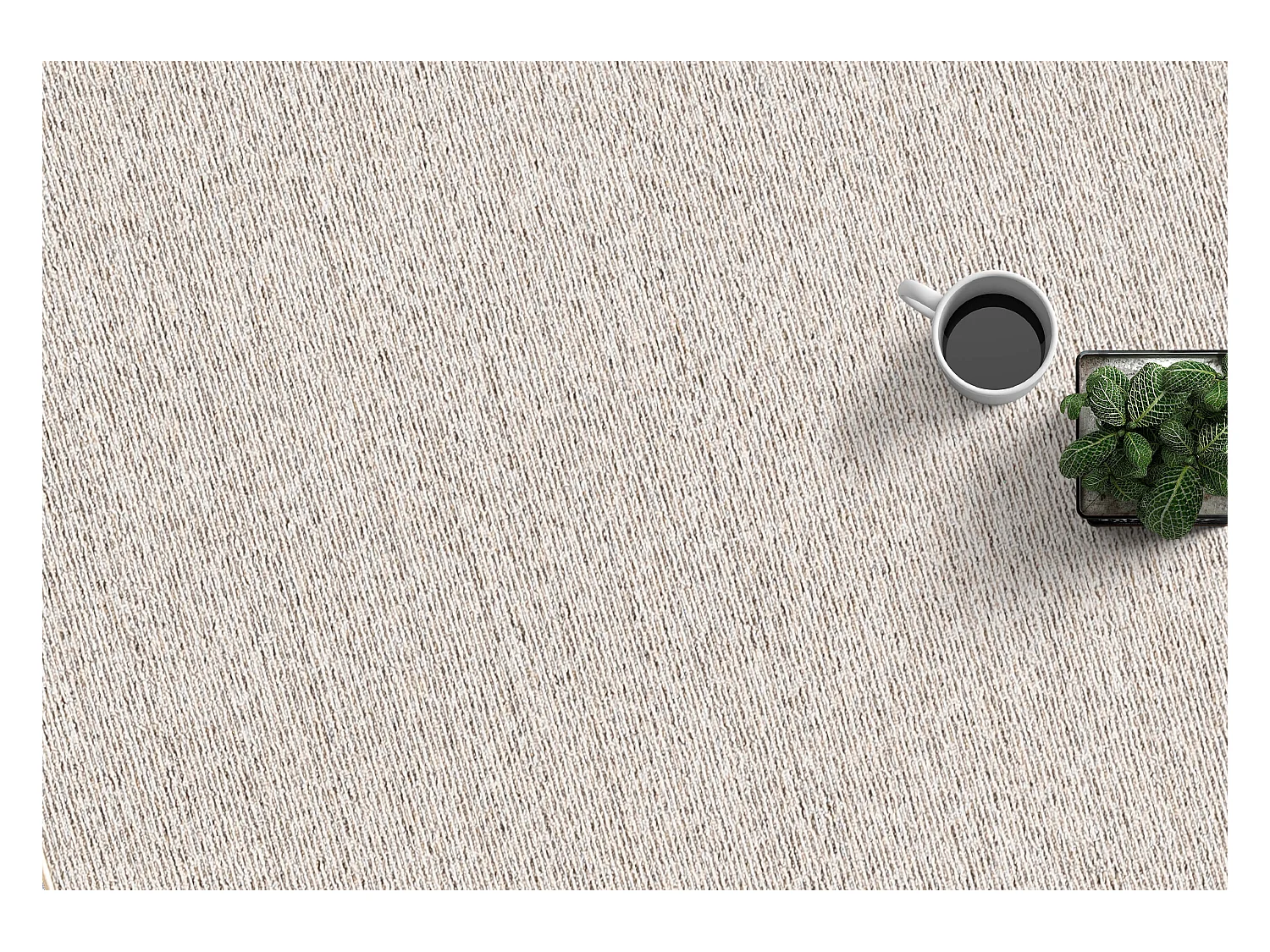 Tapis Natal moderne uni anti-salissures, Beige, 200 x 290 cm